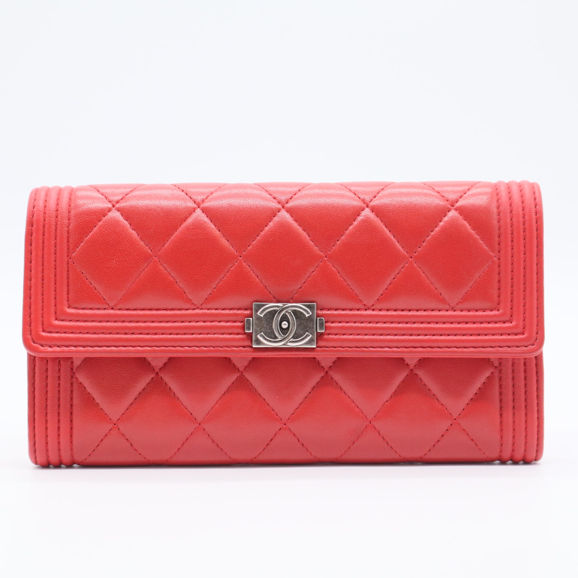 Lambskin Boy Flap Wallet long wallets