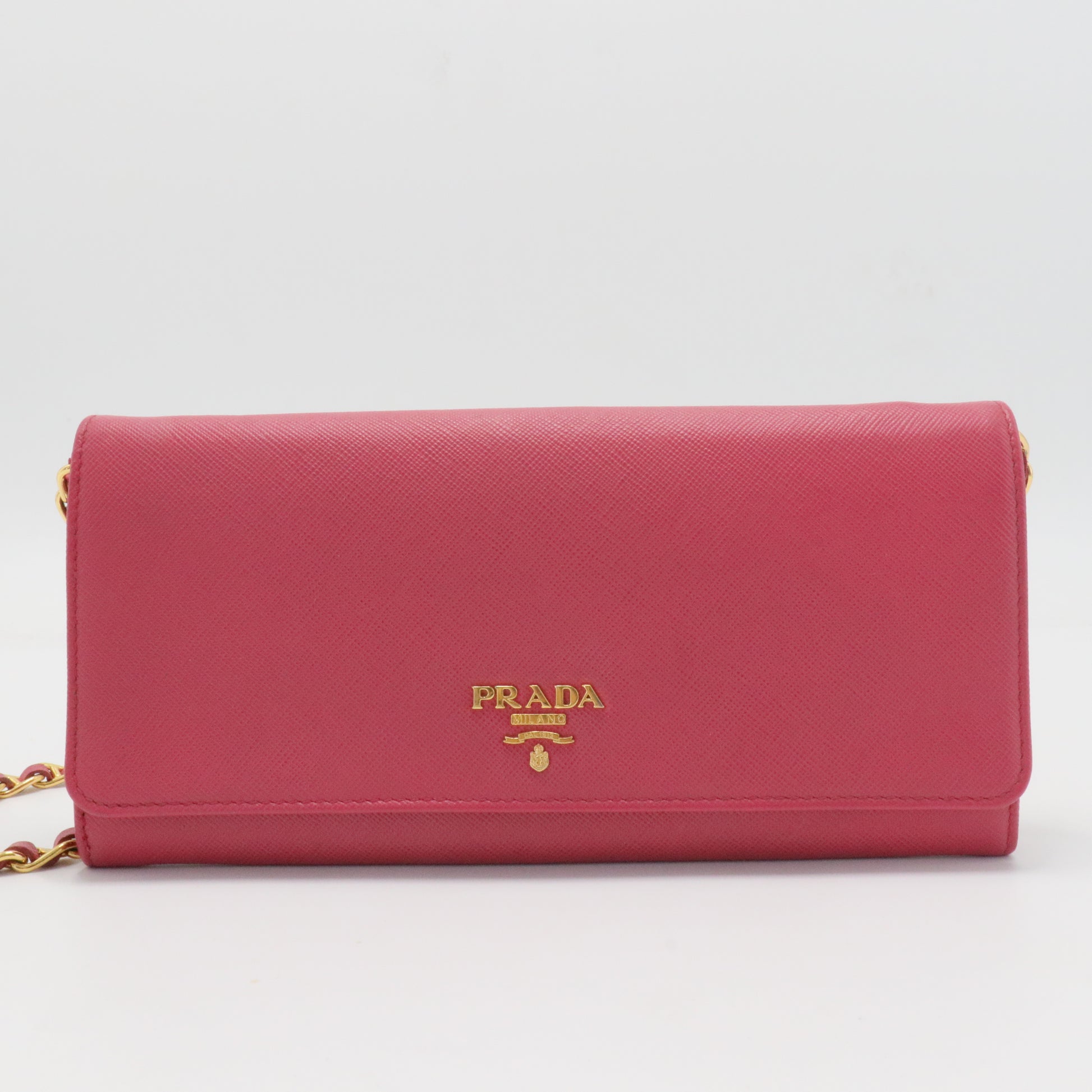 Saffiano Leather Long Wallet Rose Pink