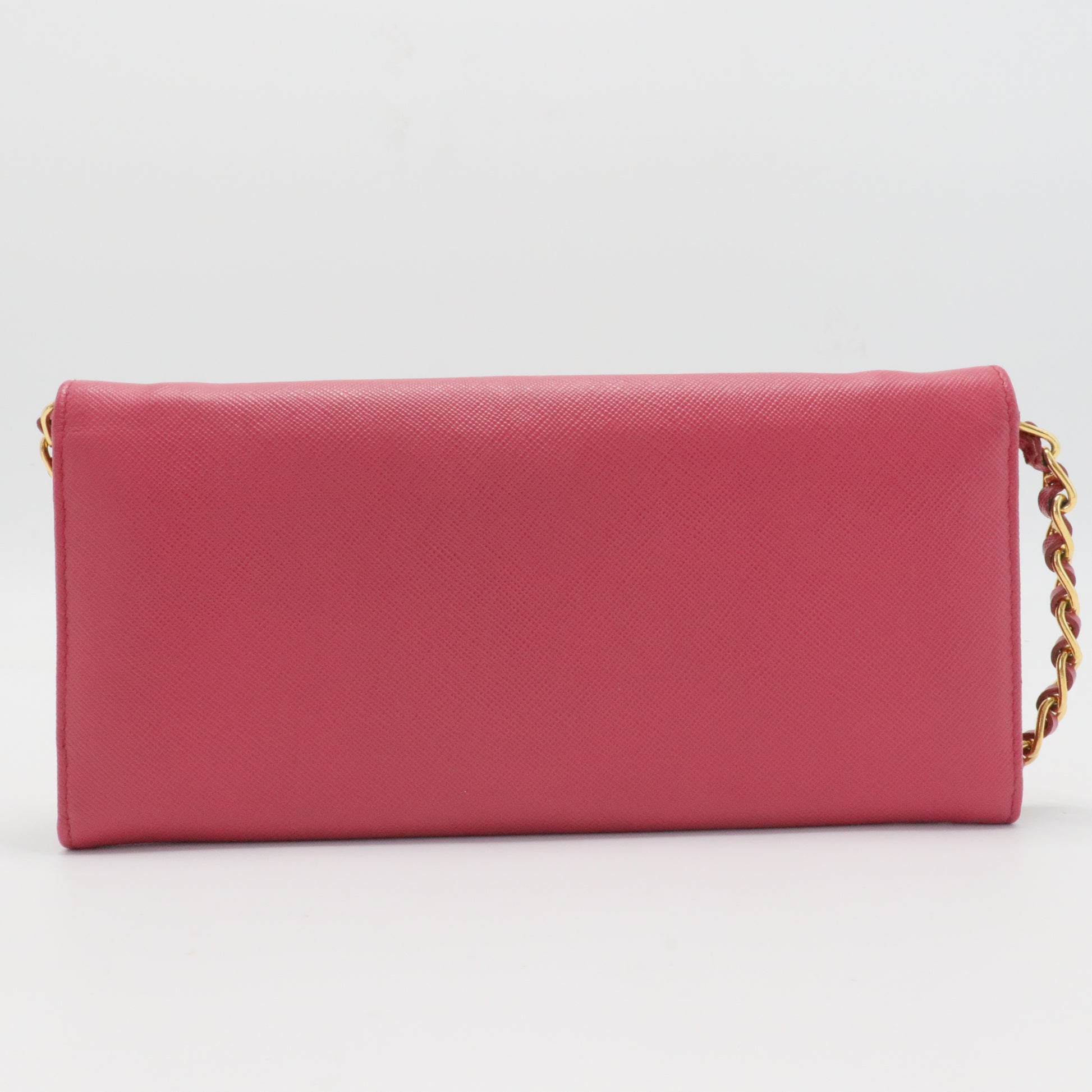 Saffiano Leather Long Wallet Rose Pink