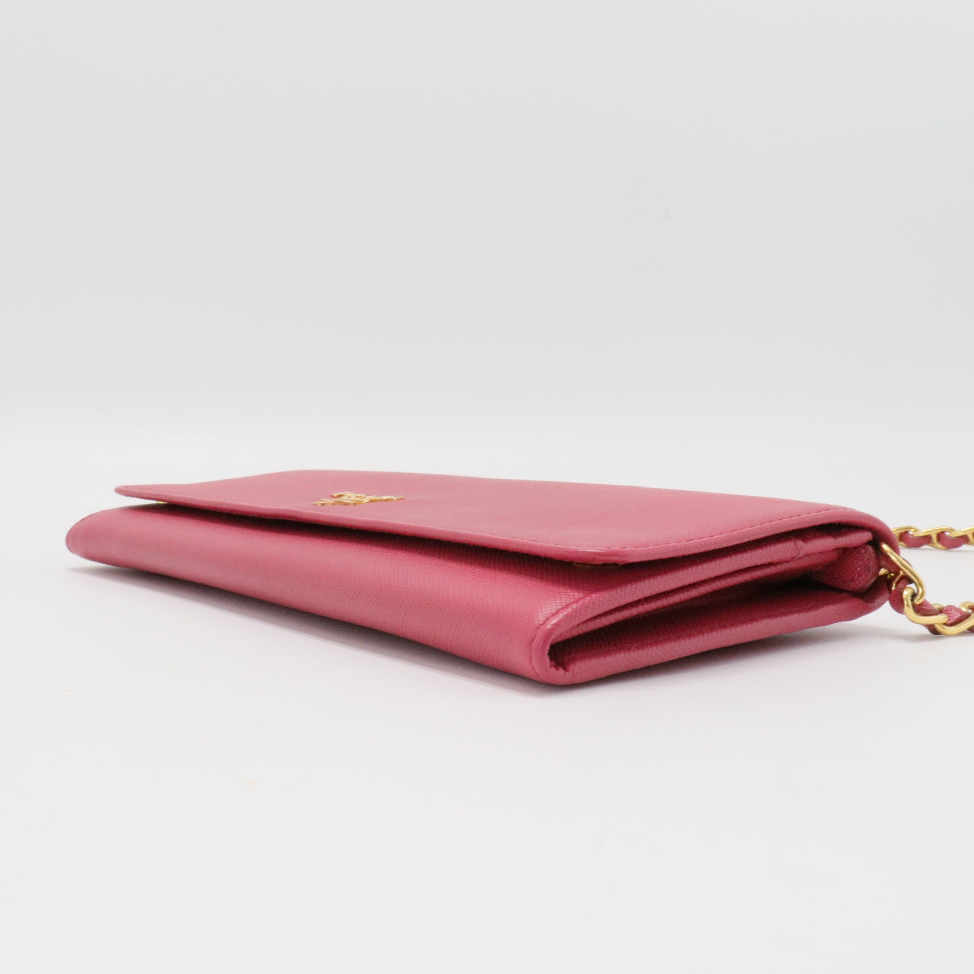 Saffiano Leather Long Wallet Rose Pink