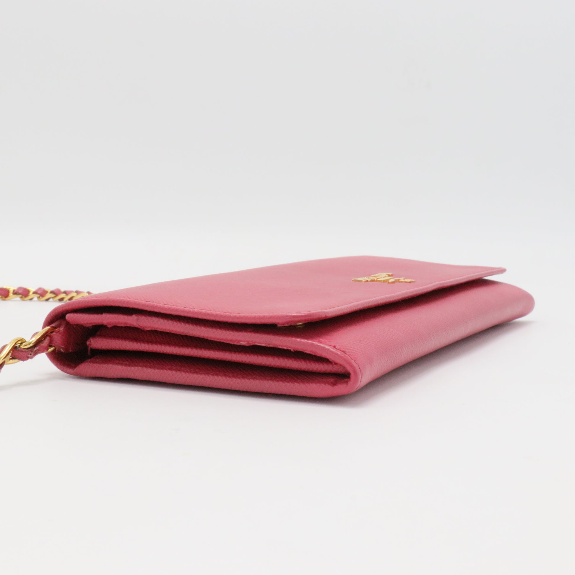 Saffiano Leather Long Wallet Rose Pink