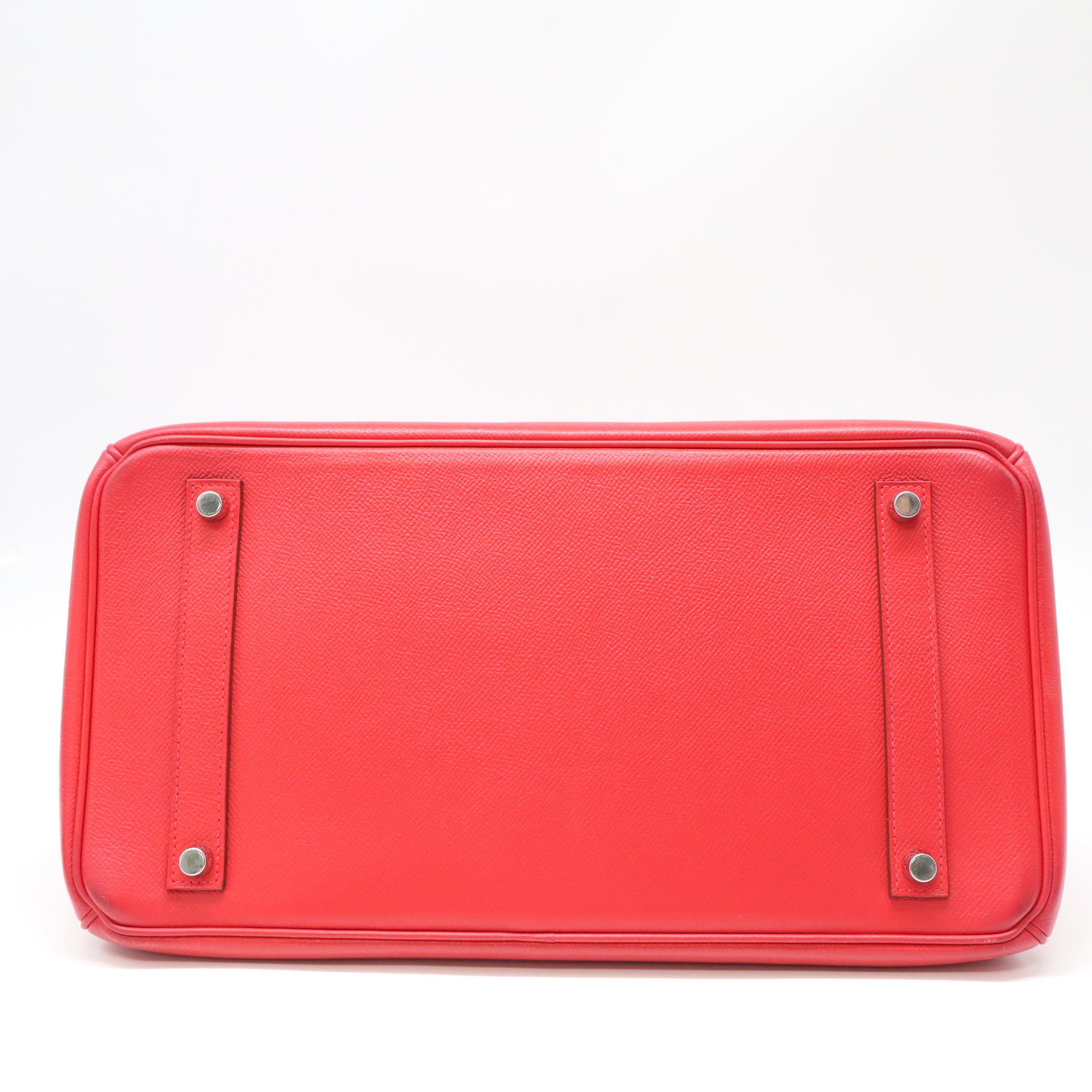 Birkin Handbag Red Togo with Palladium Hardware 35 twins LDJ4420
