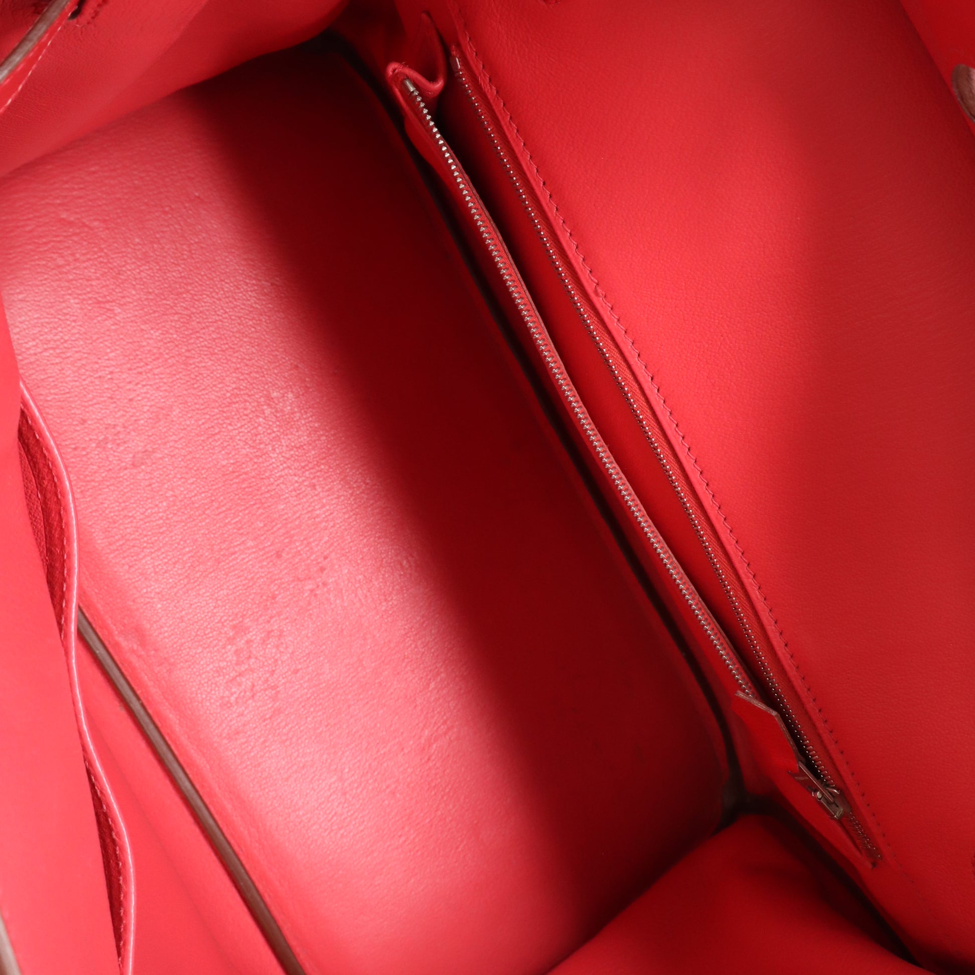 Birkin Handbag Red Togo with Palladium Hardware 35 twins LDJ4420