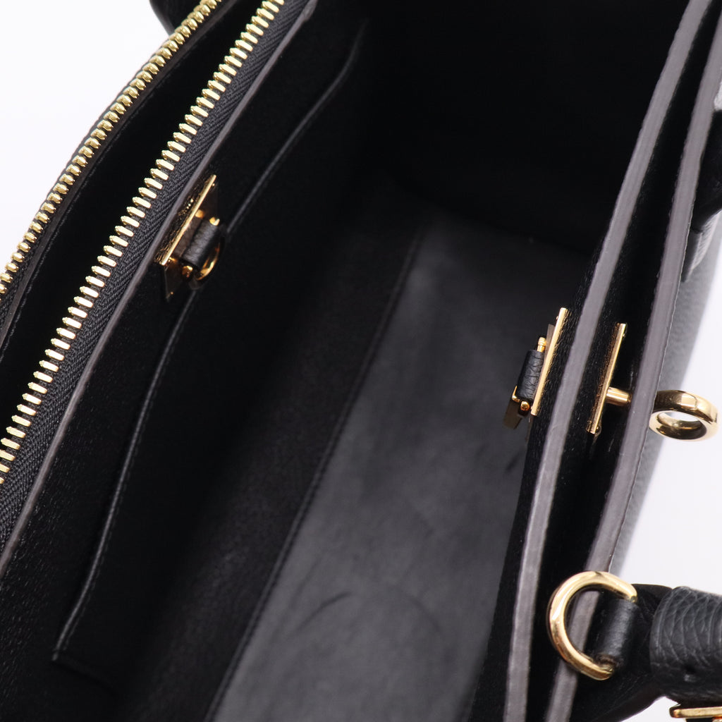 Louis Vuitton Black Pebbled Leather City Steamer MM Bag Twins LDJ3052