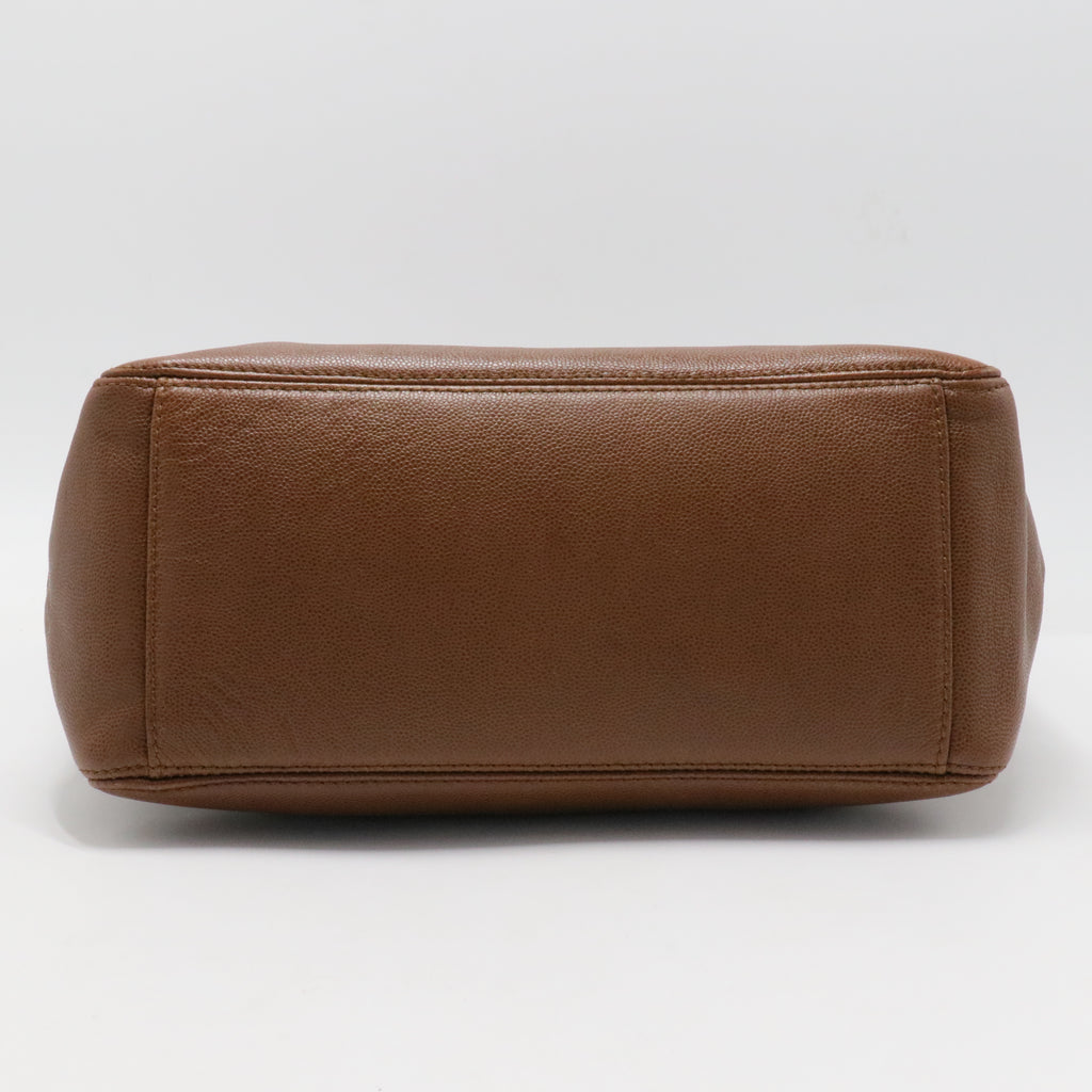 Vintage CC Resin Chain Tote Leather Small