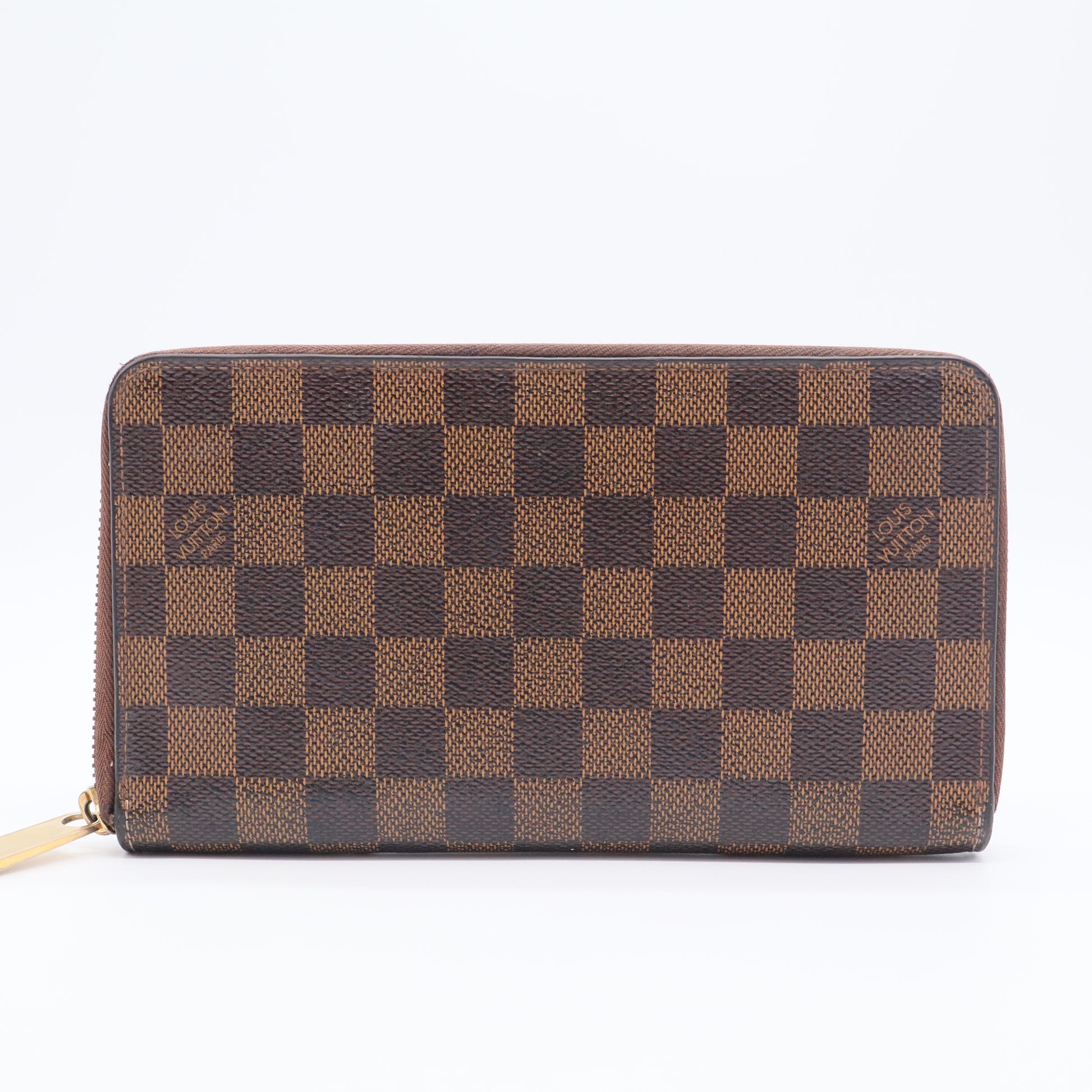 Zippy Wallet Damier Ebene Canvas