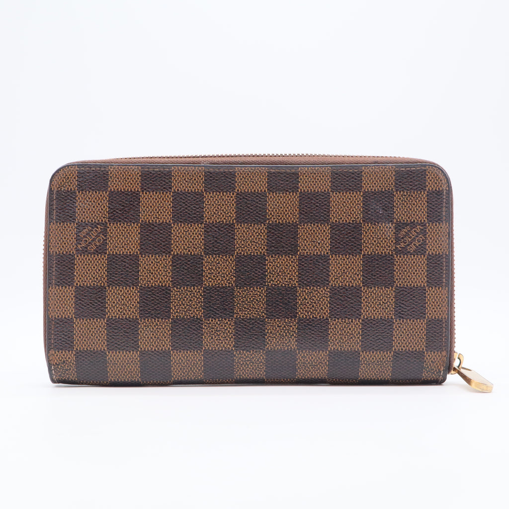 Zippy Wallet Damier Ebene Canvas