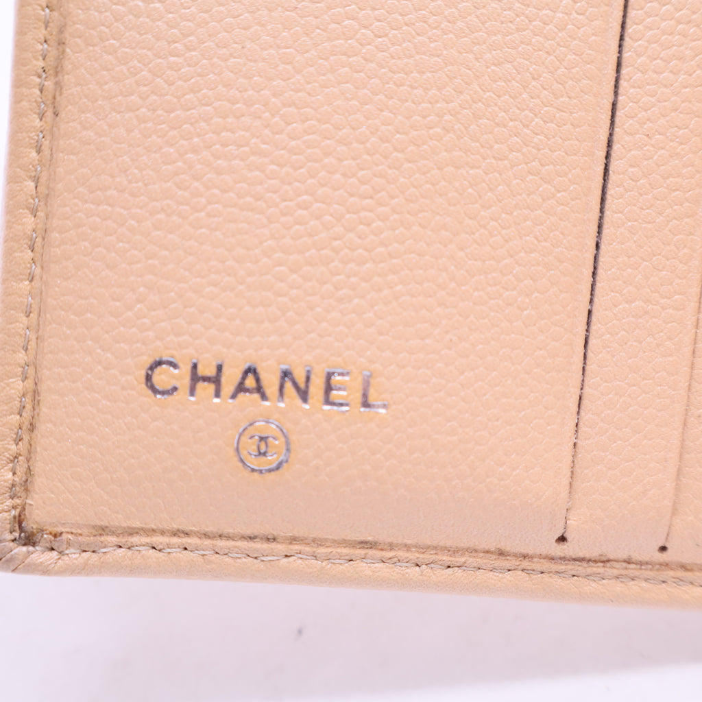 Beige Double Flap Compact Wallet W20370