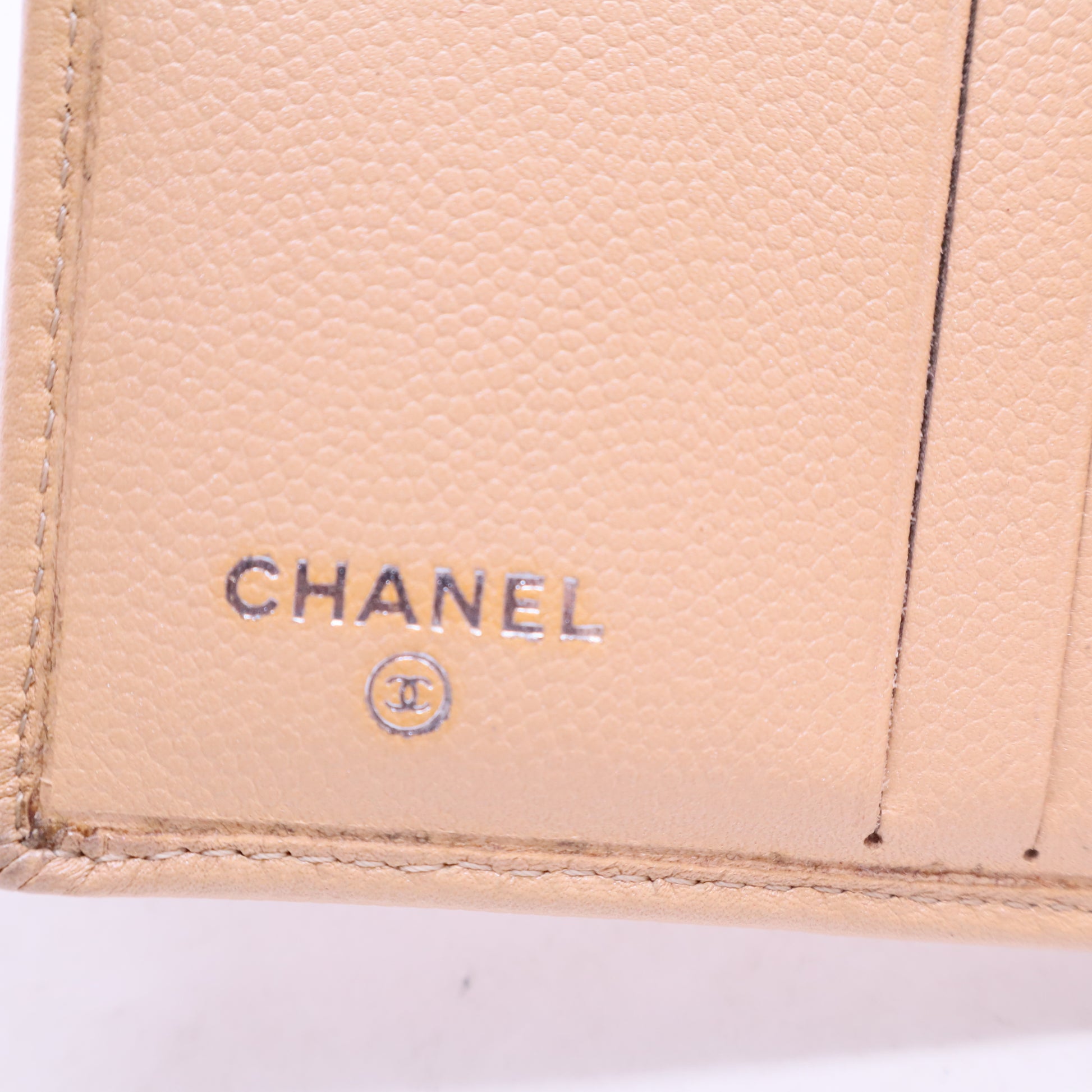 Beige Double Flap Compact Wallet W20370