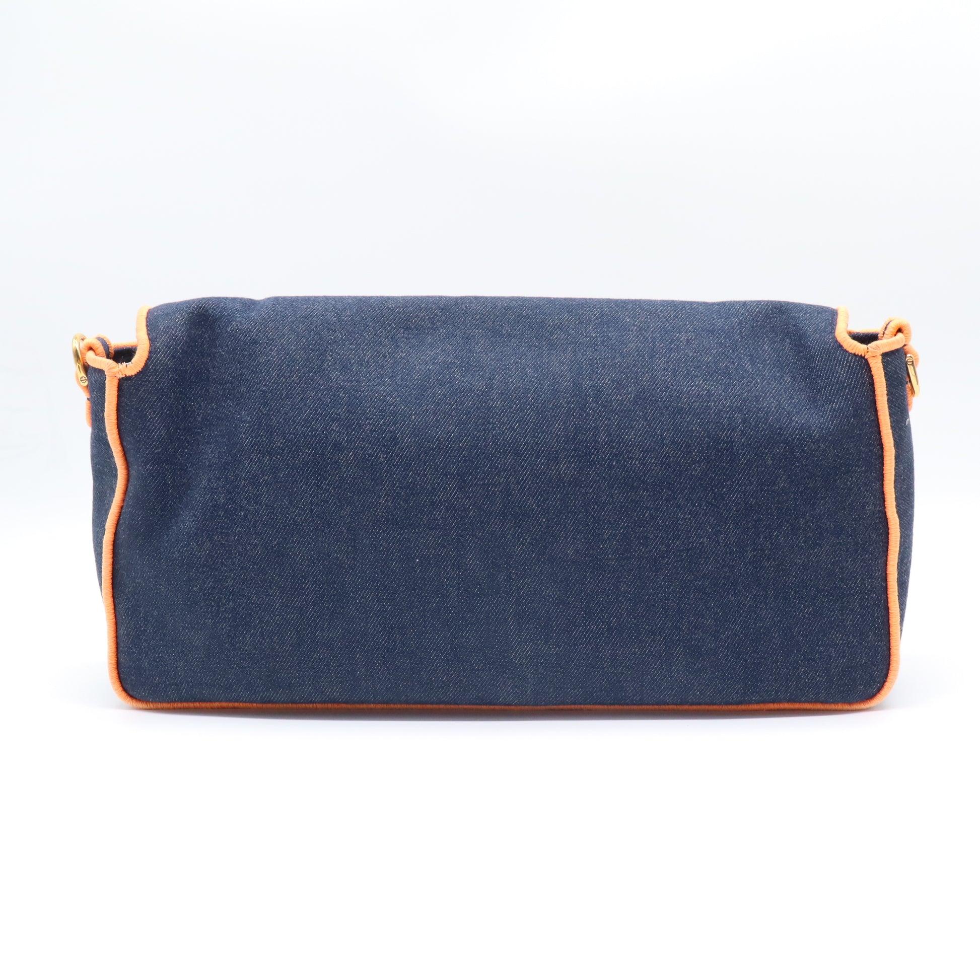 Denim Double Flap Baguette Large B22128
