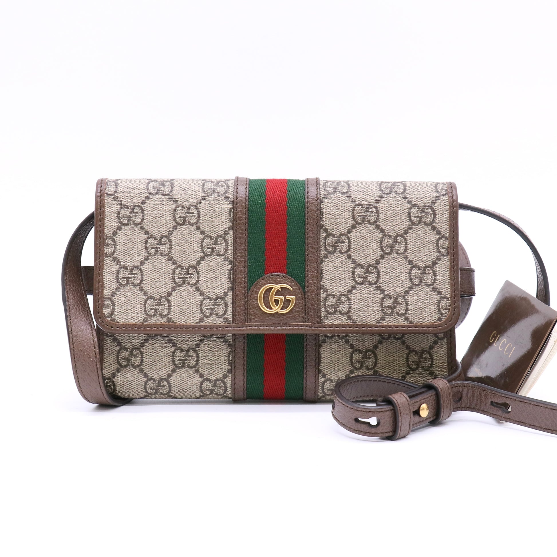 Ophidia Trifold Wallet Crossbody Bag GG Coated Canvas Twins LDJ5678