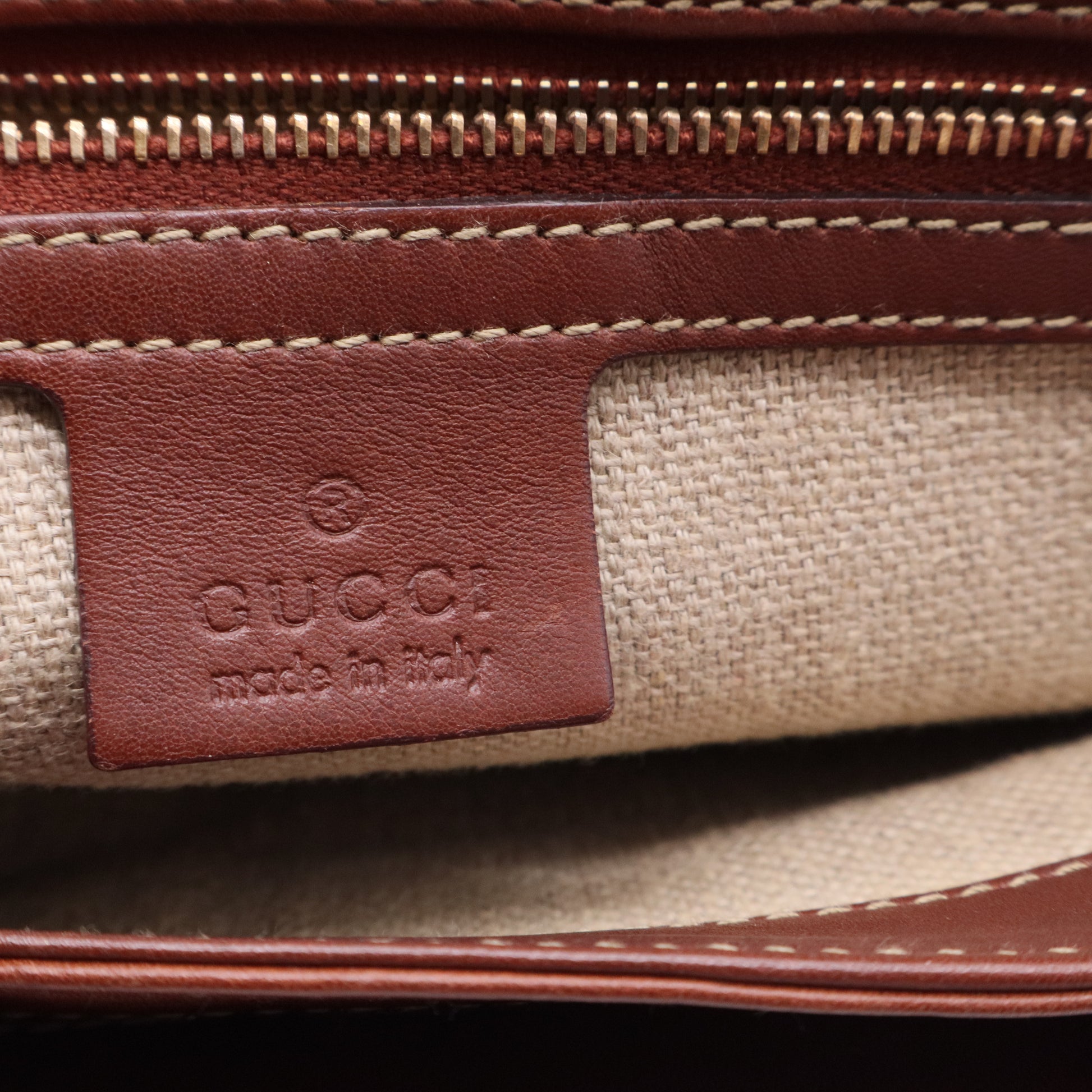 Canvas Pigna Print Peggy Bamboo Top Handle Bag Brown