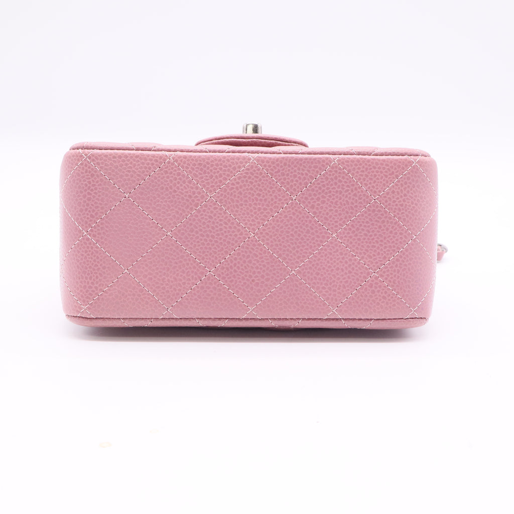 Chanel Classic Flap bag in pink caviar leather  twins
