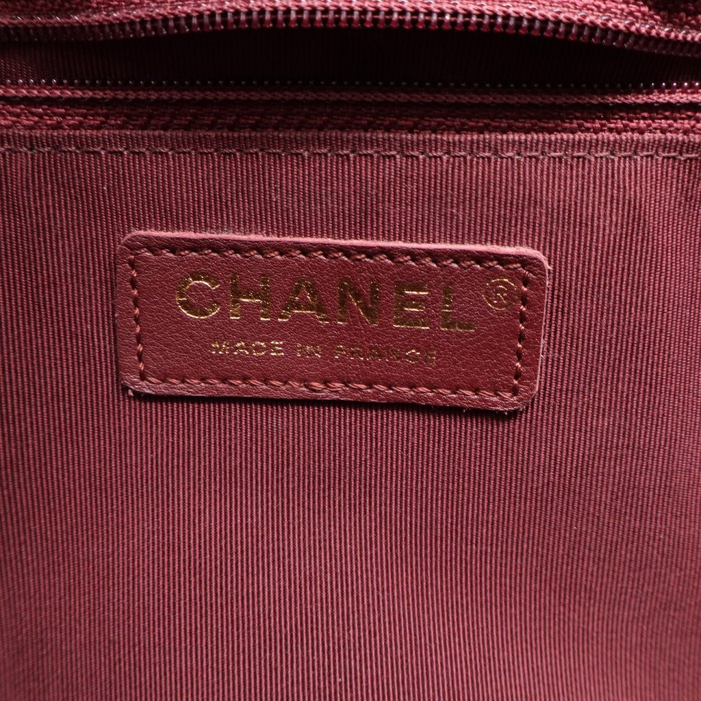 Chanel Large Timeless Red Shopping Tote twins