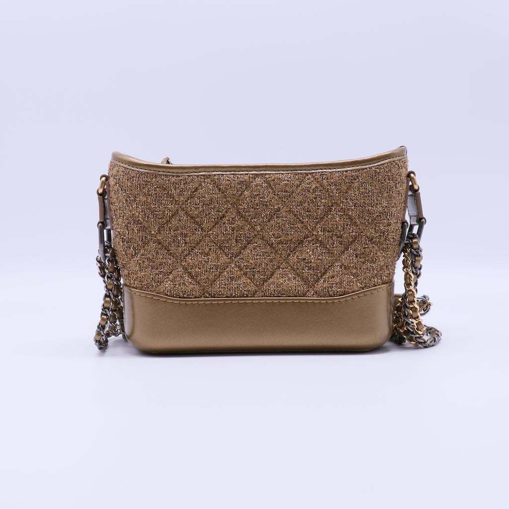 Gabrielle Hobo Quilted Tweed and Calfskin Small B22319