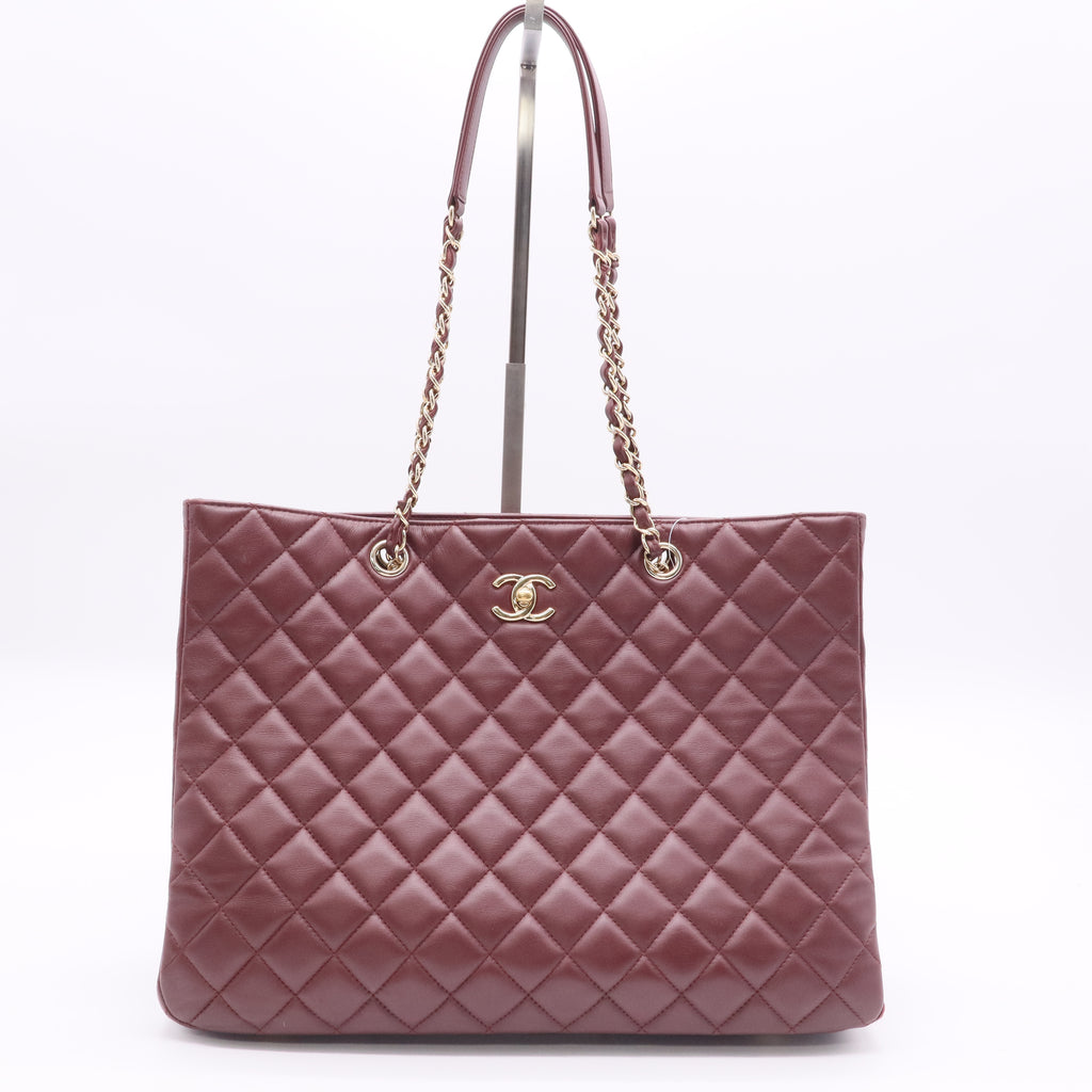 Chanel Large Timeless Red Shopping Tote twins