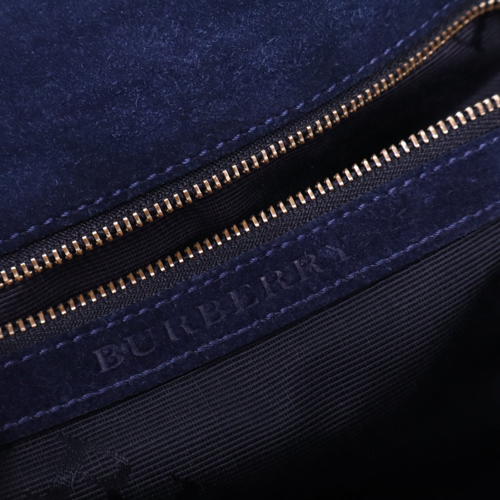 Signature Grain Medium Mildenhall Crossbody Bag Blue Carbon B21250