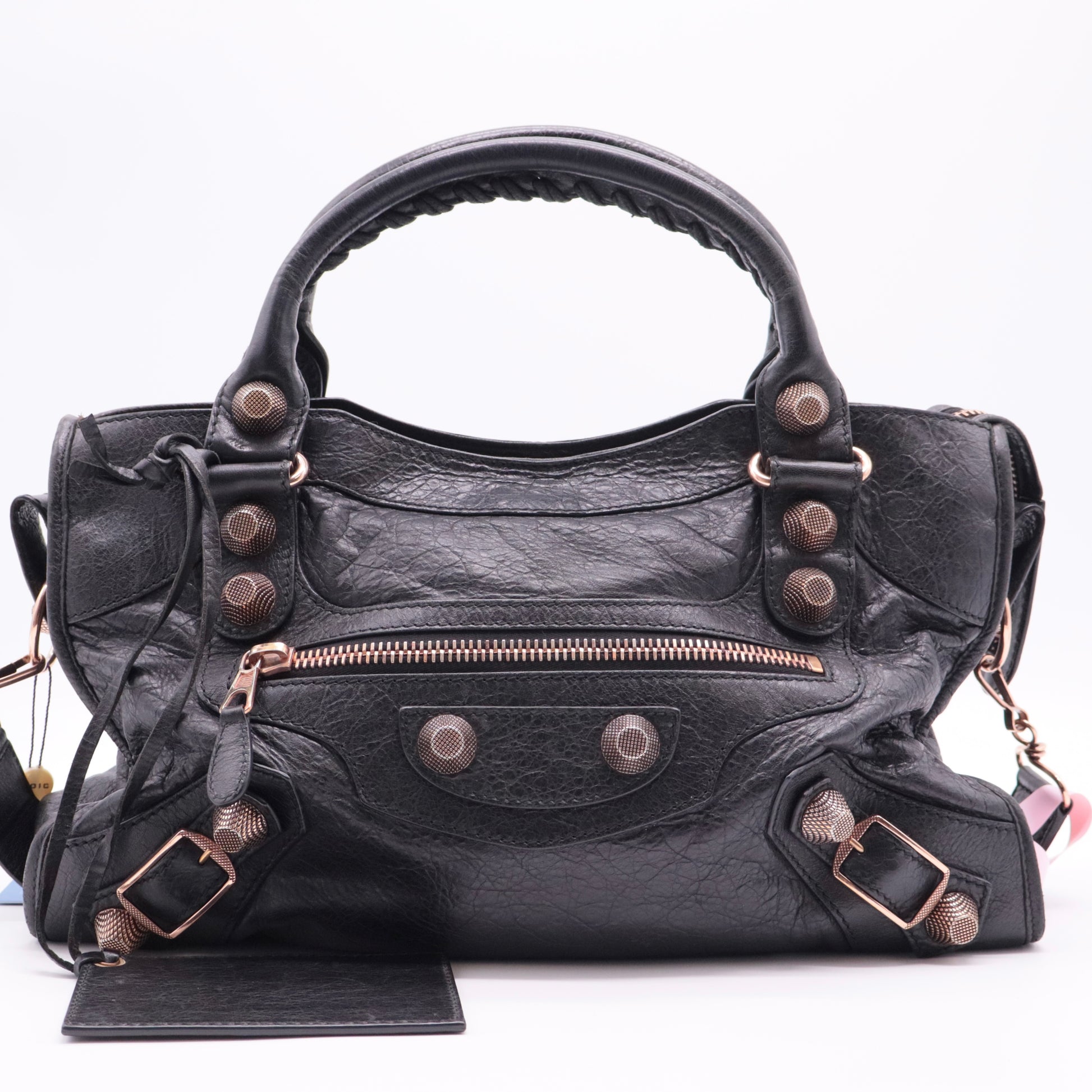 Agneau Giant 21 Rose Gold Hardware City Black twins