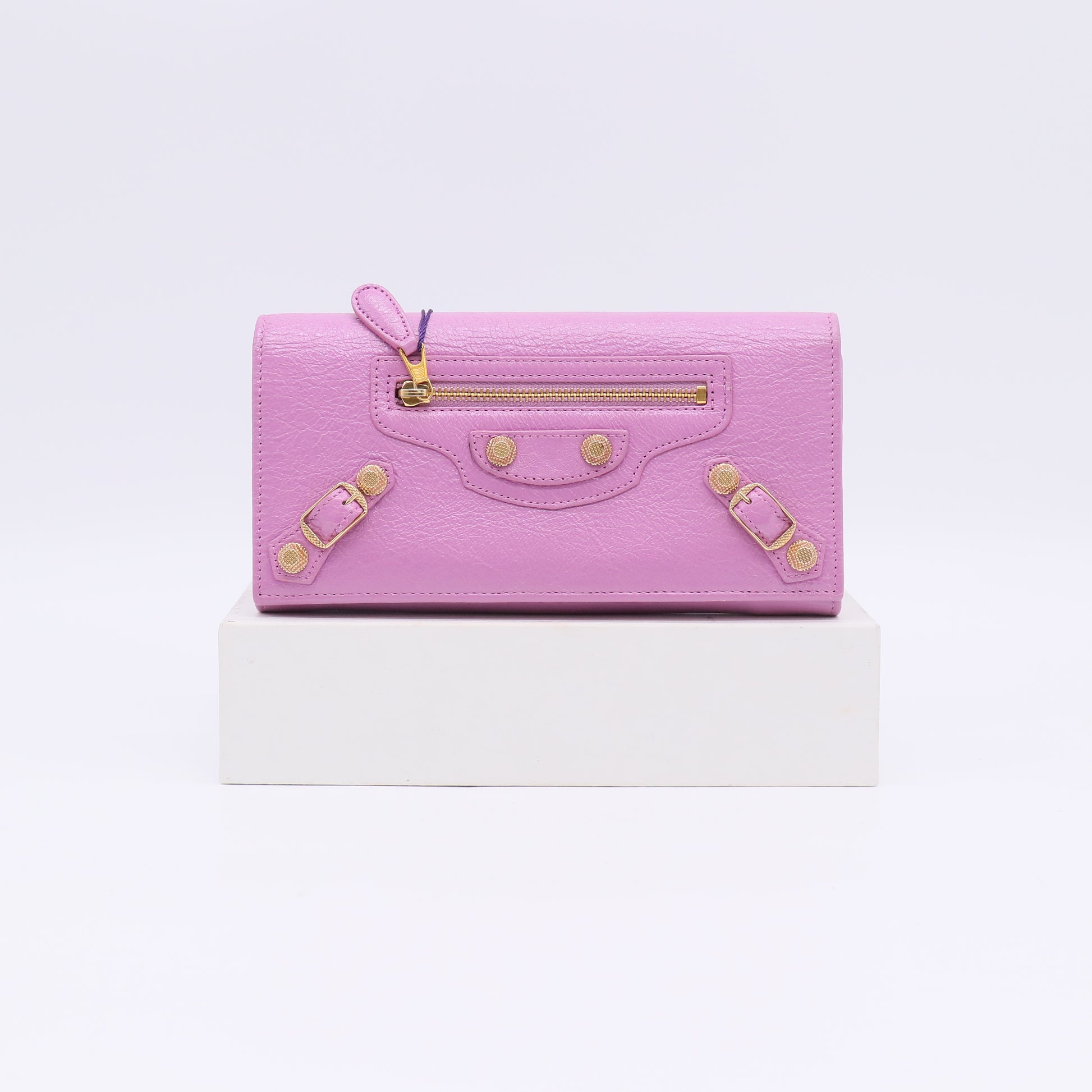 Balenciaga Agneau Classic Hardware Money Wallet Rose Poudre twins LDJ5054
