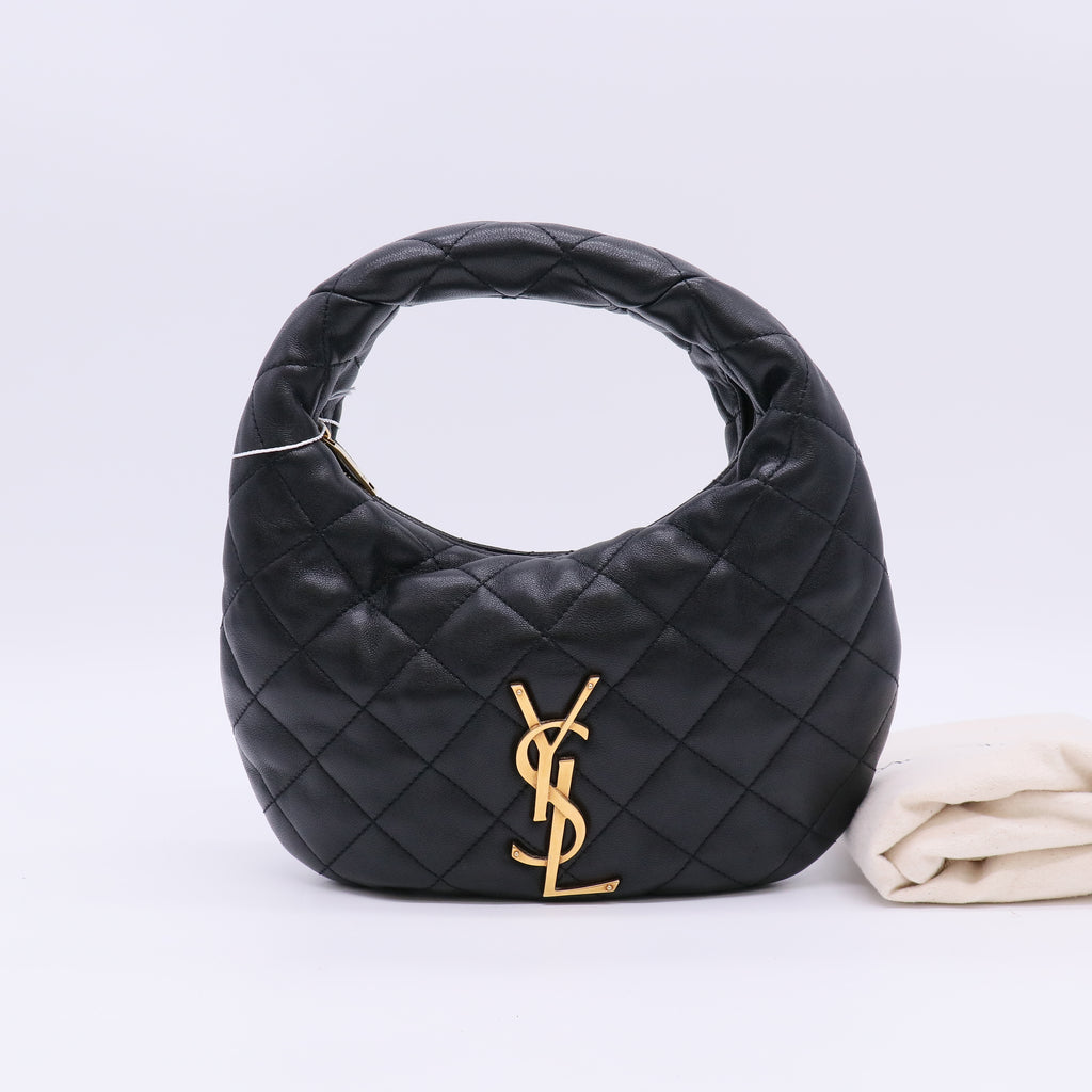 Saint Laurent Lambskin Quilted Icarino Bag Black Twins LDZ1024