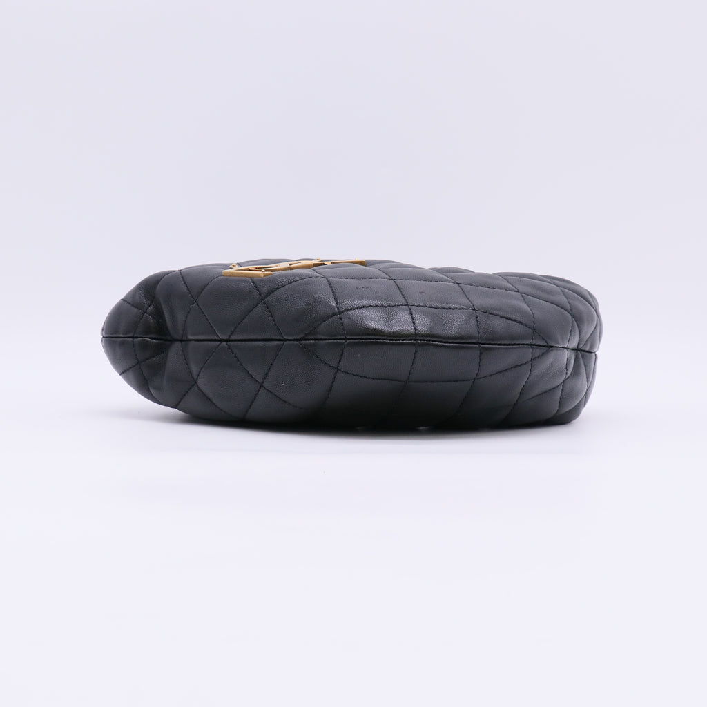 Saint Laurent Lambskin Quilted Icarino Bag Black Twins LDZ1024