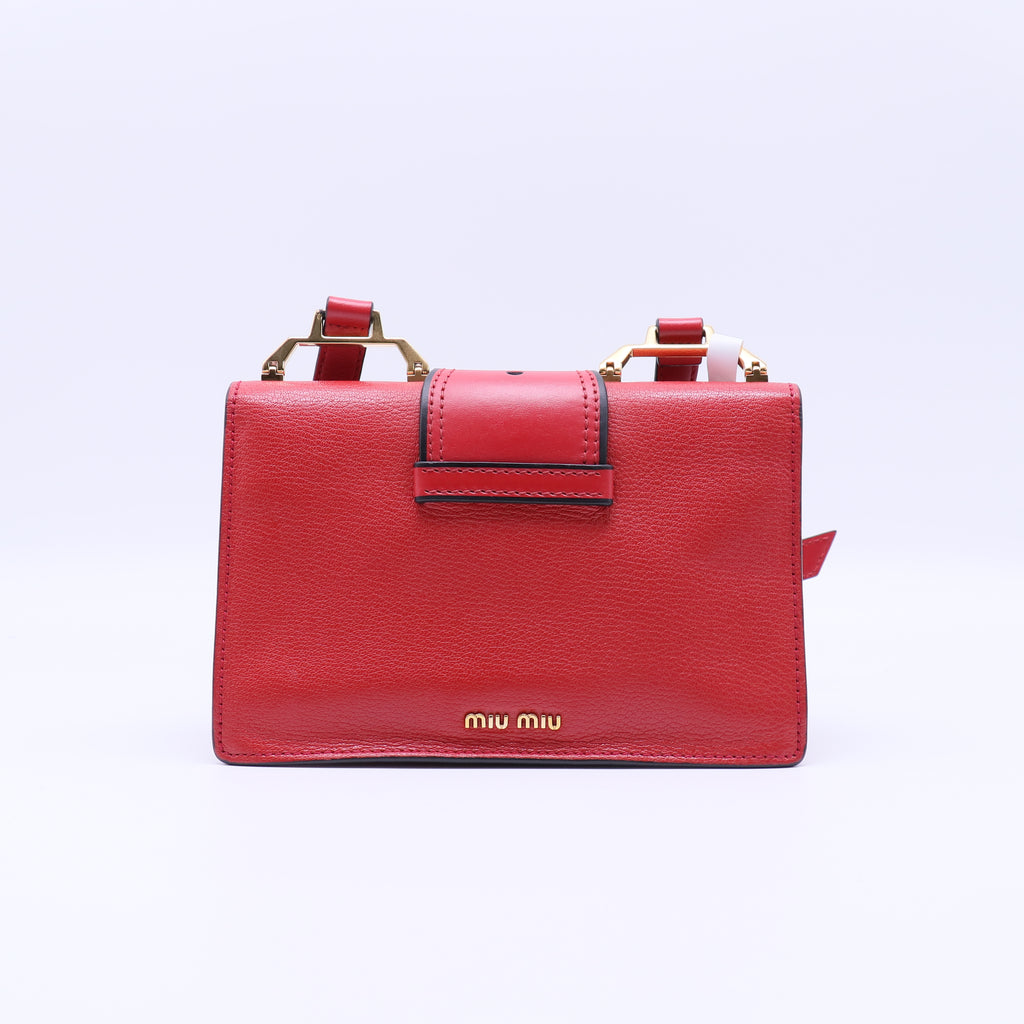 Miu Lady leather handbag
