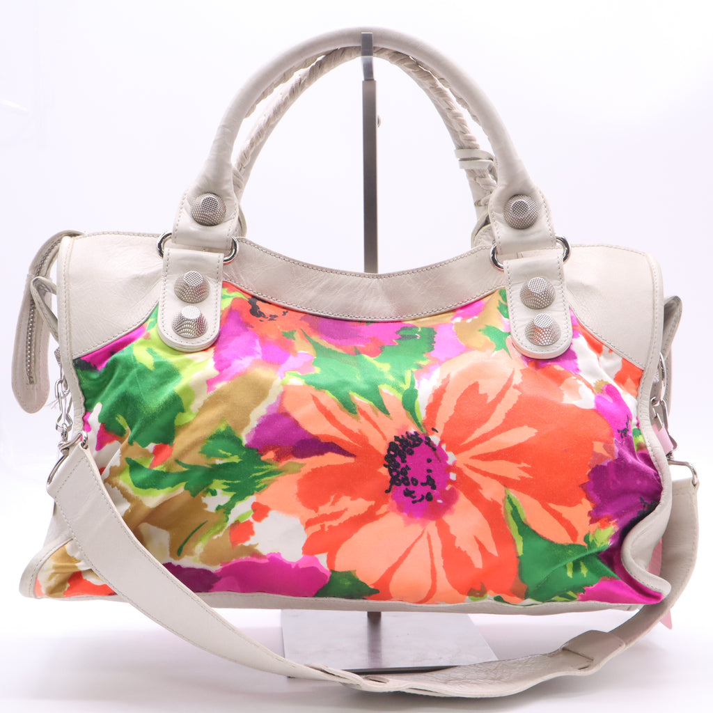 Balenciaga Leather and Satin Motocross Giant 12 City Bag twins LDJ5069