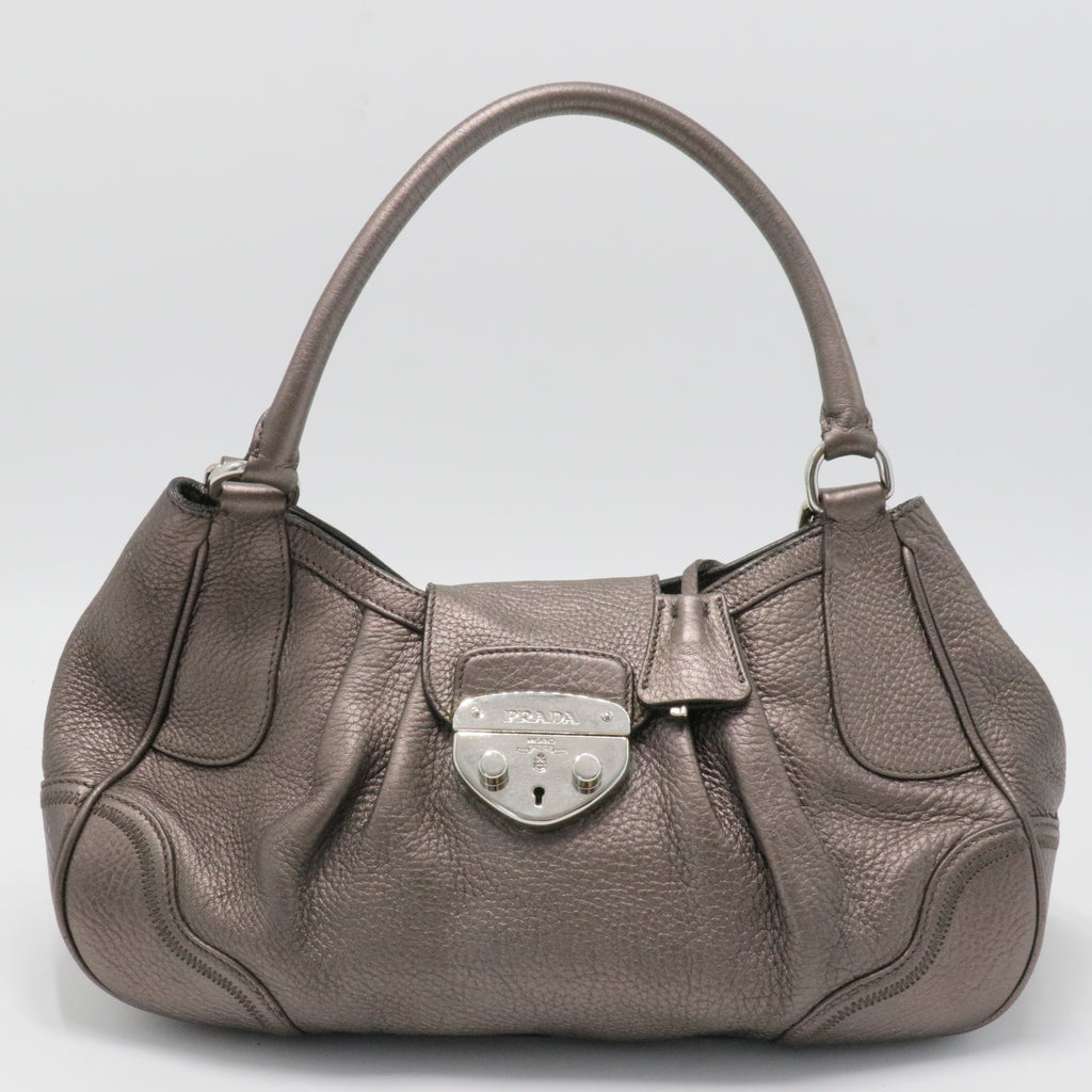Vitello Daino Sound Lock Shoulder Bag