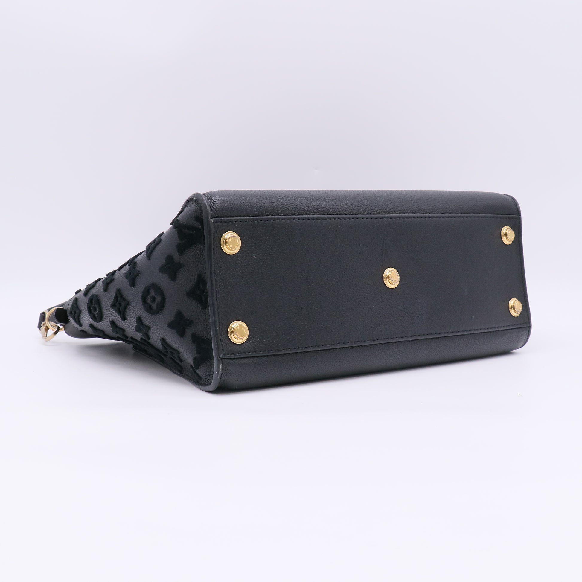 Louis Vuitton Black Leather and Monogram Tuff On My Side Bag twins LDJ5051
