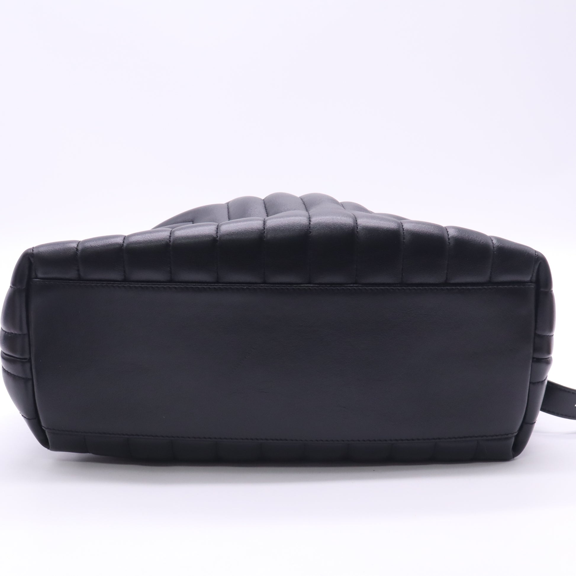 Saint Laurent Calfskin Y Quilted Monogram Medium Loulou Backpack Black twins LDZ492