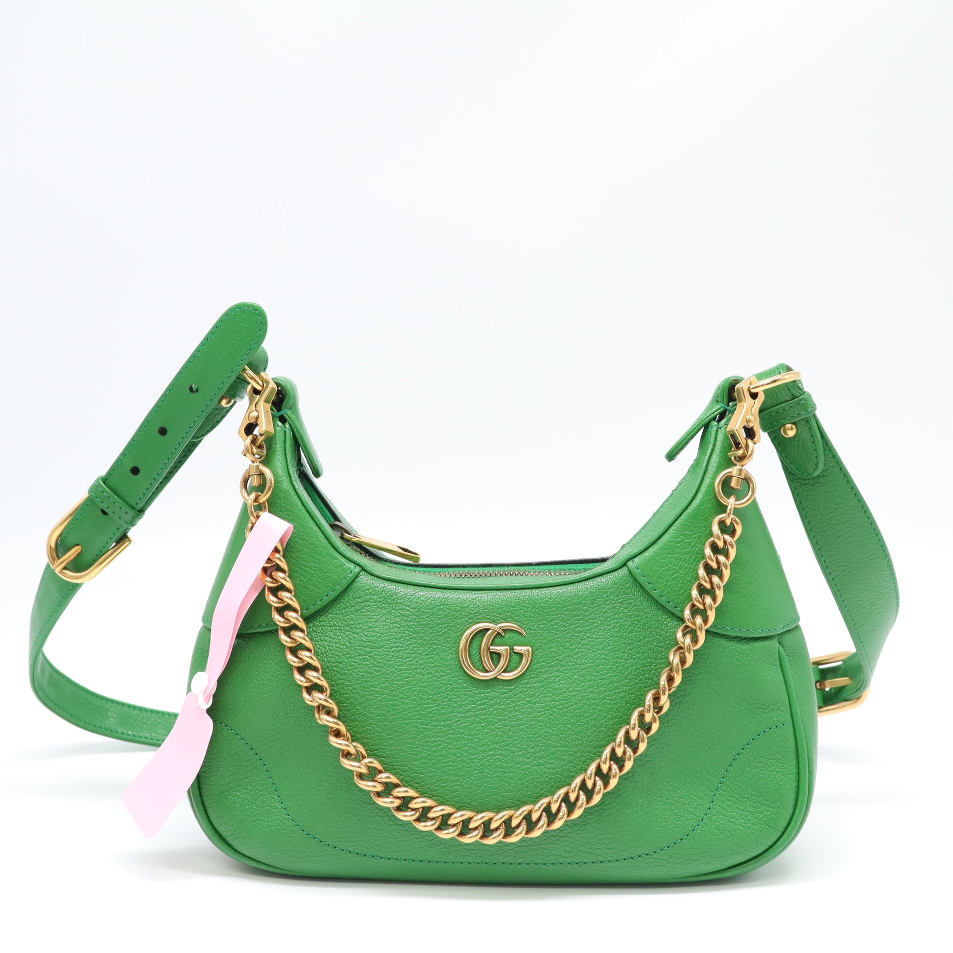 Gucci Aphrodite Small Shoulder Bag Green Gold Hardware twins LDJ4406