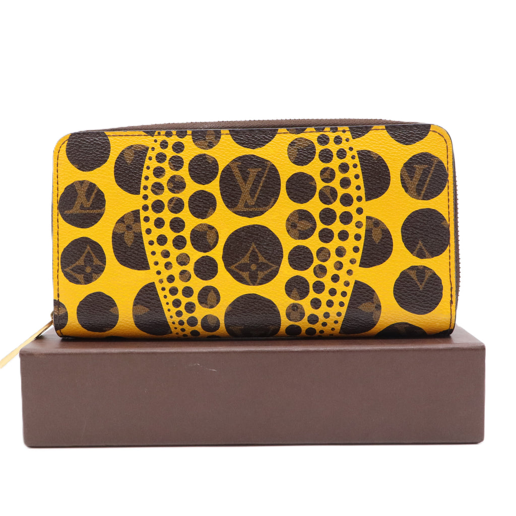 Pumpkin Dot Monogram Zippy Long Wallet