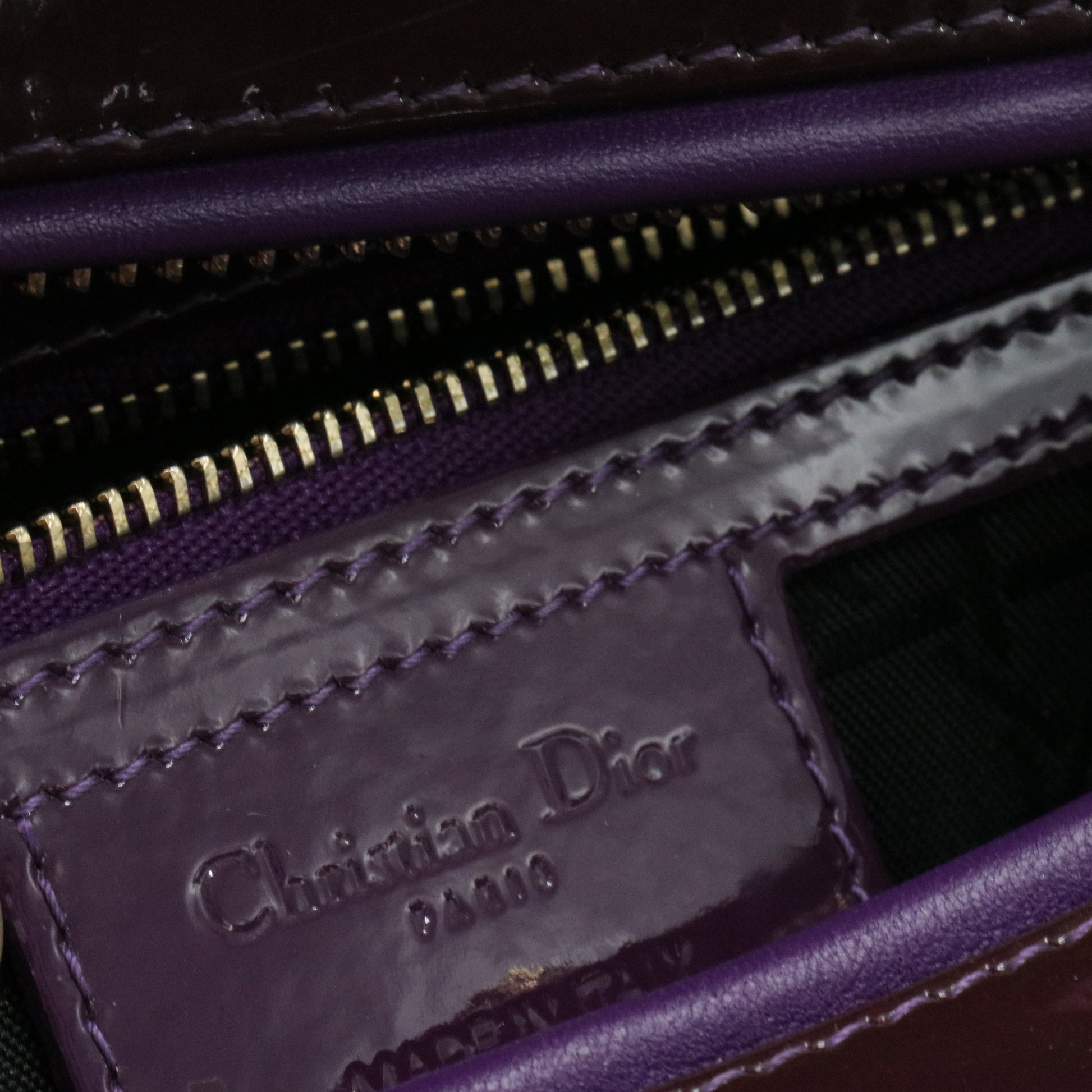 Lady Dior Bag Cannage Quilt Patent Large