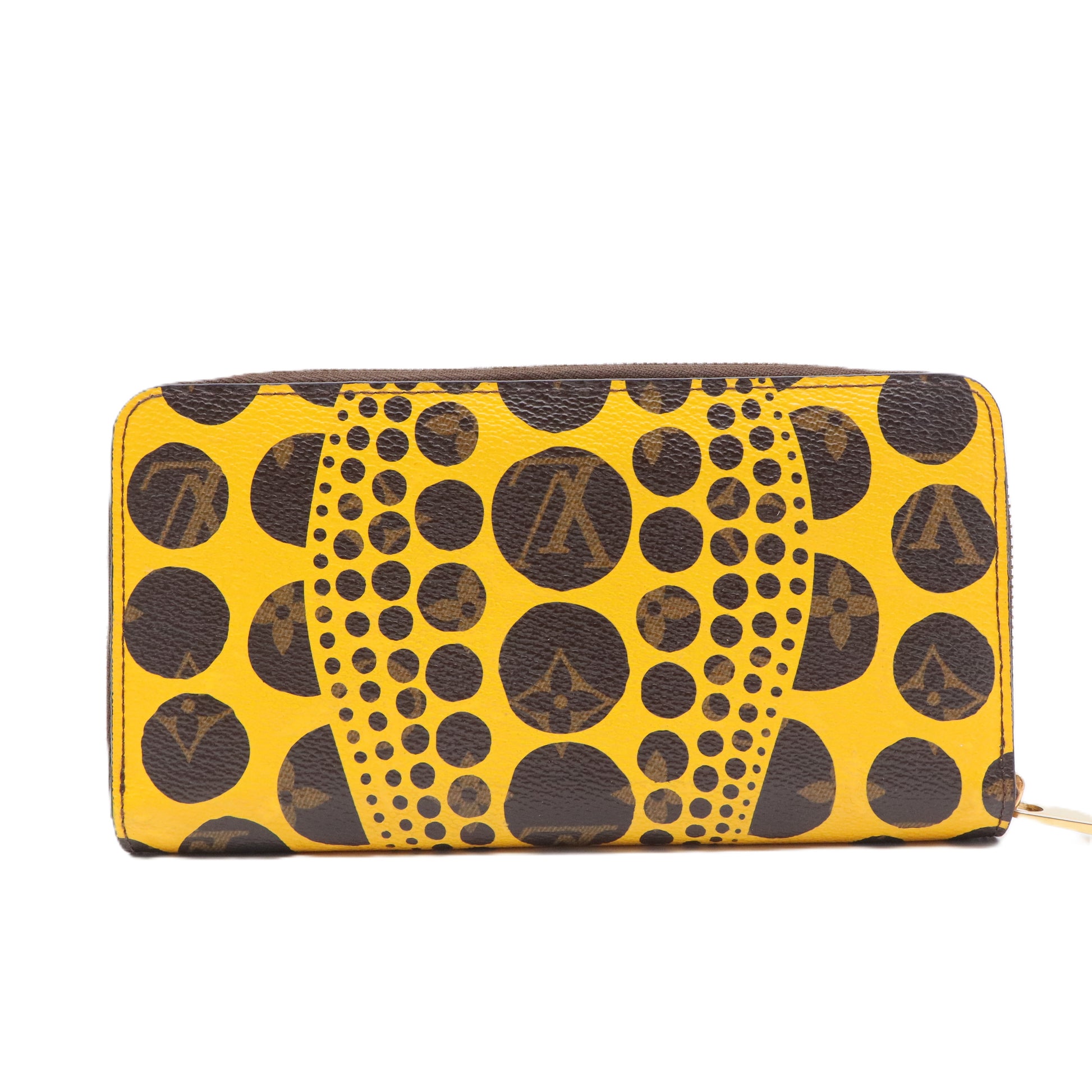 Pumpkin Dot Monogram Zippy Long Wallet