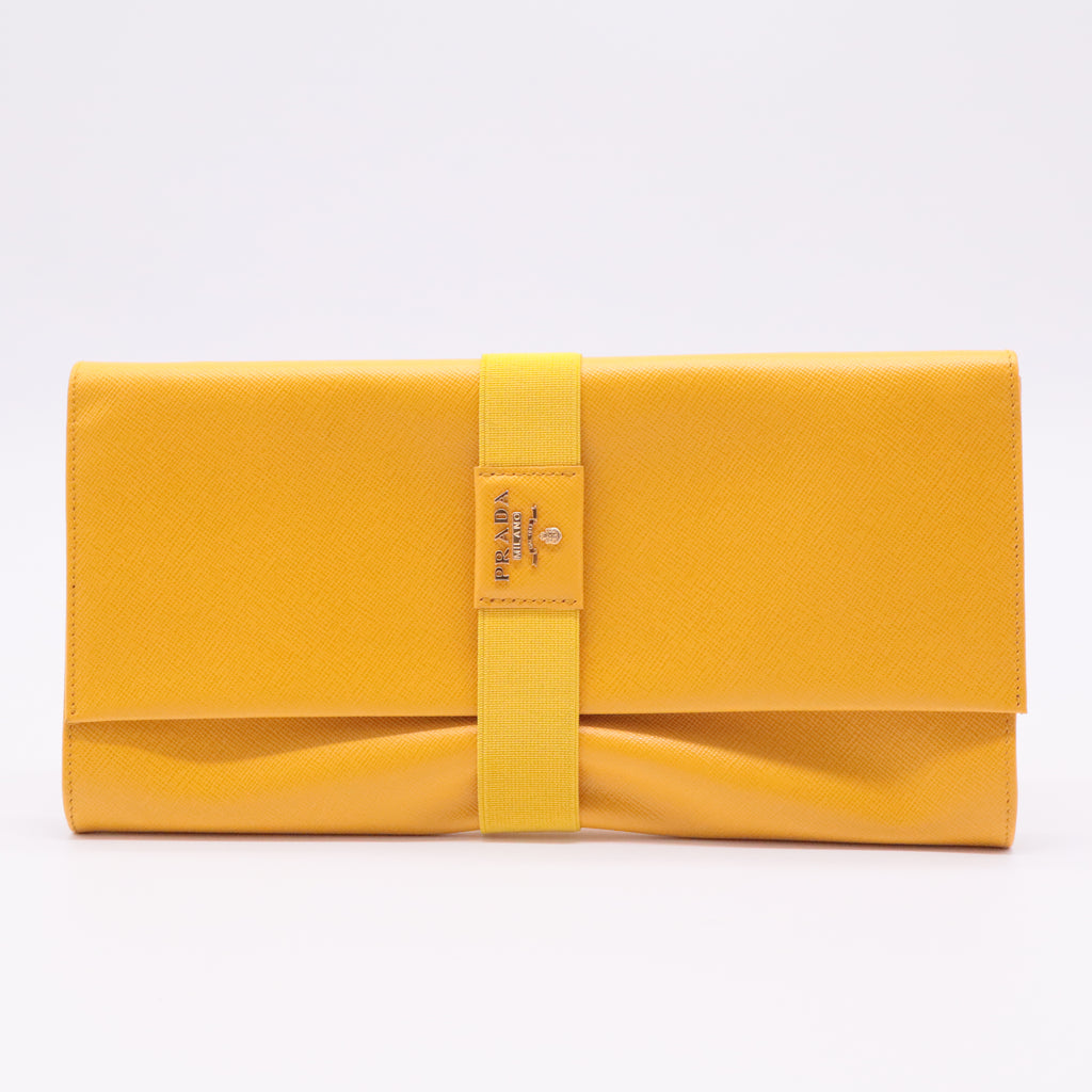 Saffiano Leather Elegant Clutch Bag