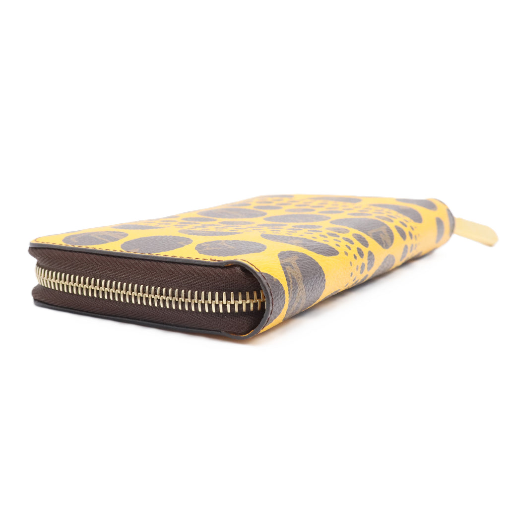 Pumpkin Dot Monogram Zippy Long Wallet