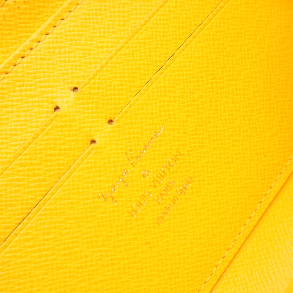 Pumpkin Dot Monogram Zippy Long Wallet