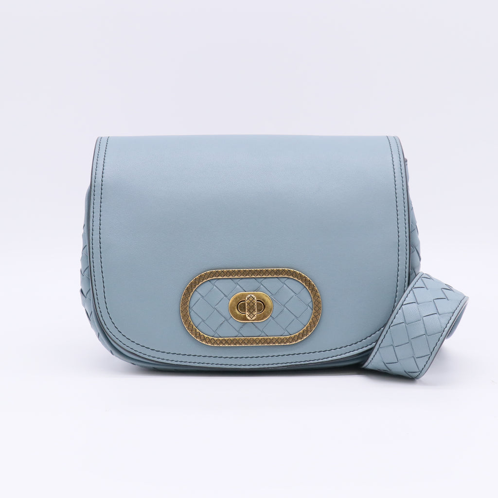 Bottega Veneta  Woven Nappa Leather Luna Crossbody Bag twins LDJ5061