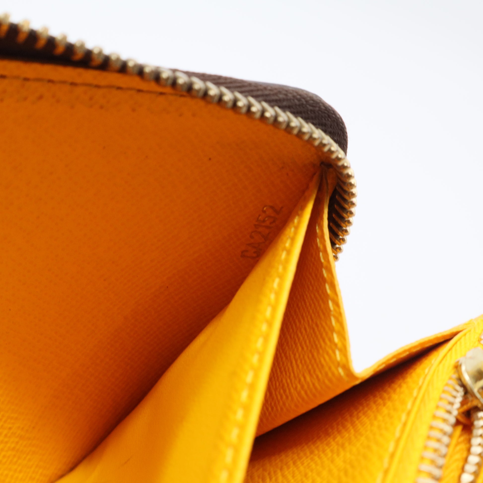 Pumpkin Dot Monogram Zippy Long Wallet