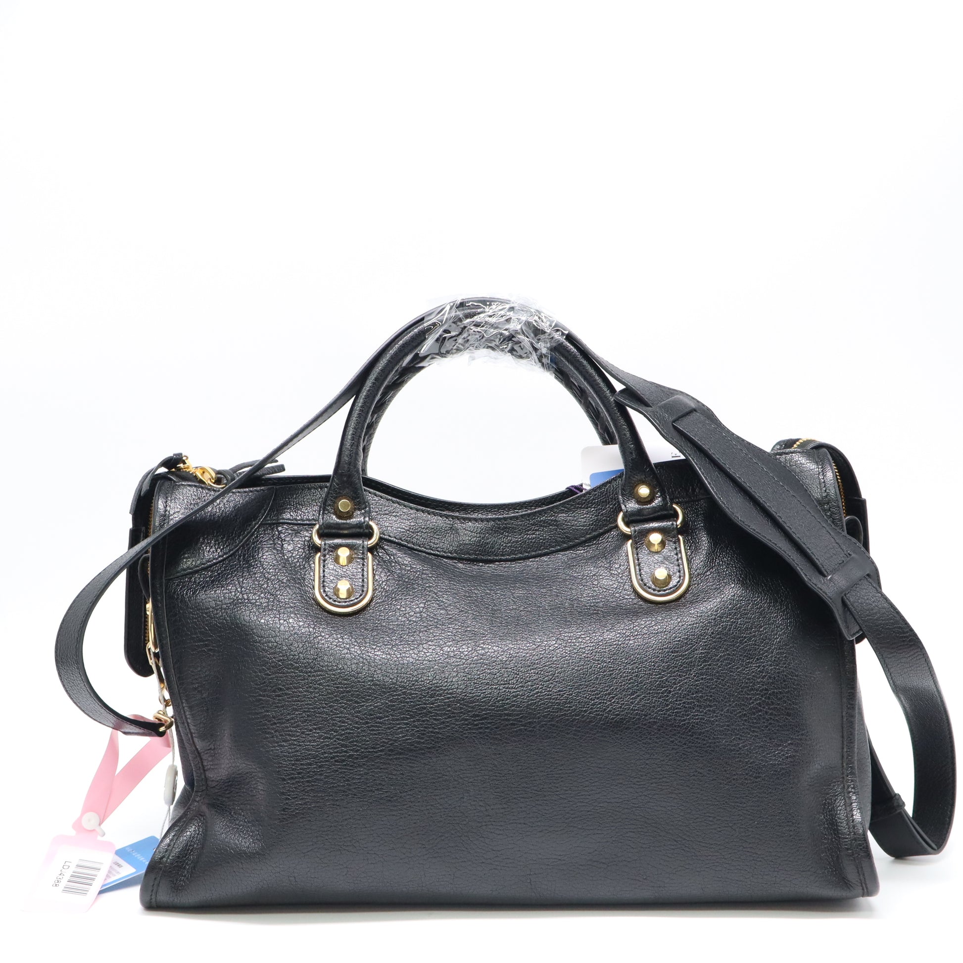 Balenciaga Metallic Edge City Bag Black twins LDJ4388