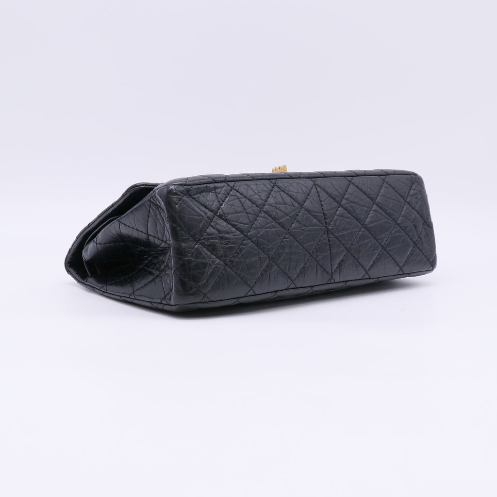 Chanel Aged Calfskin Quilted 2.55 Reissue 225 Flap BlackTwins LDZ1022