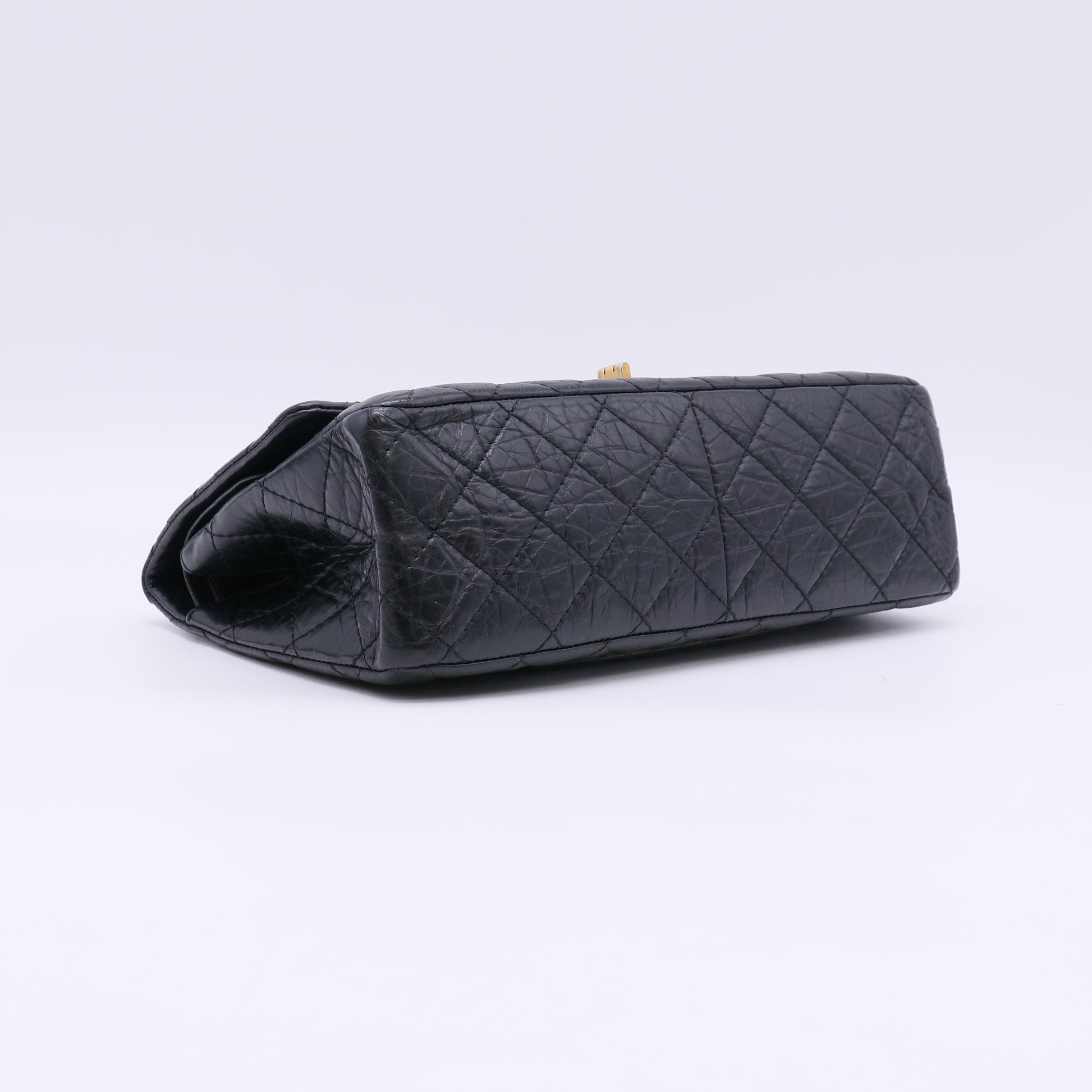 Chanel Aged Calfskin Quilted 2.55 Reissue 225 Flap BlackTwins LDZ1022