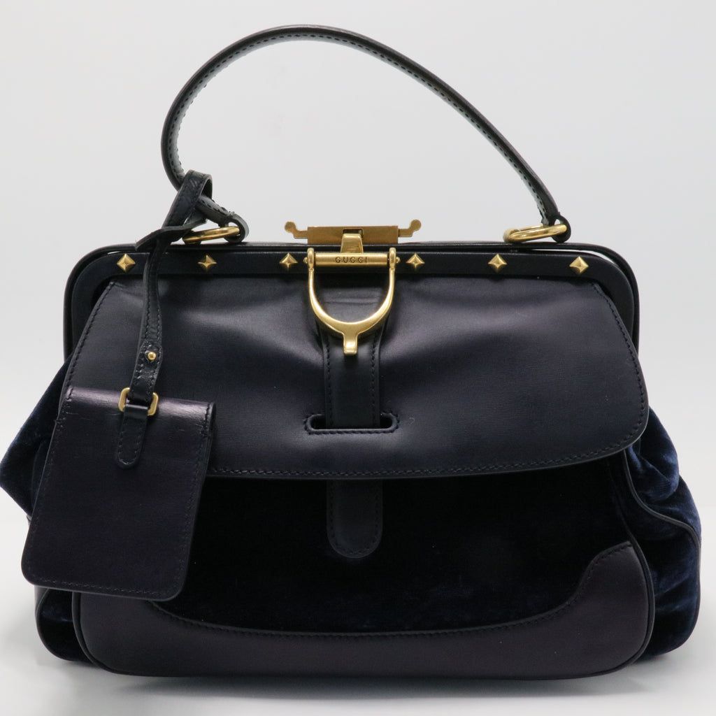 Velvet Diamante Lady Stirrup Bag
