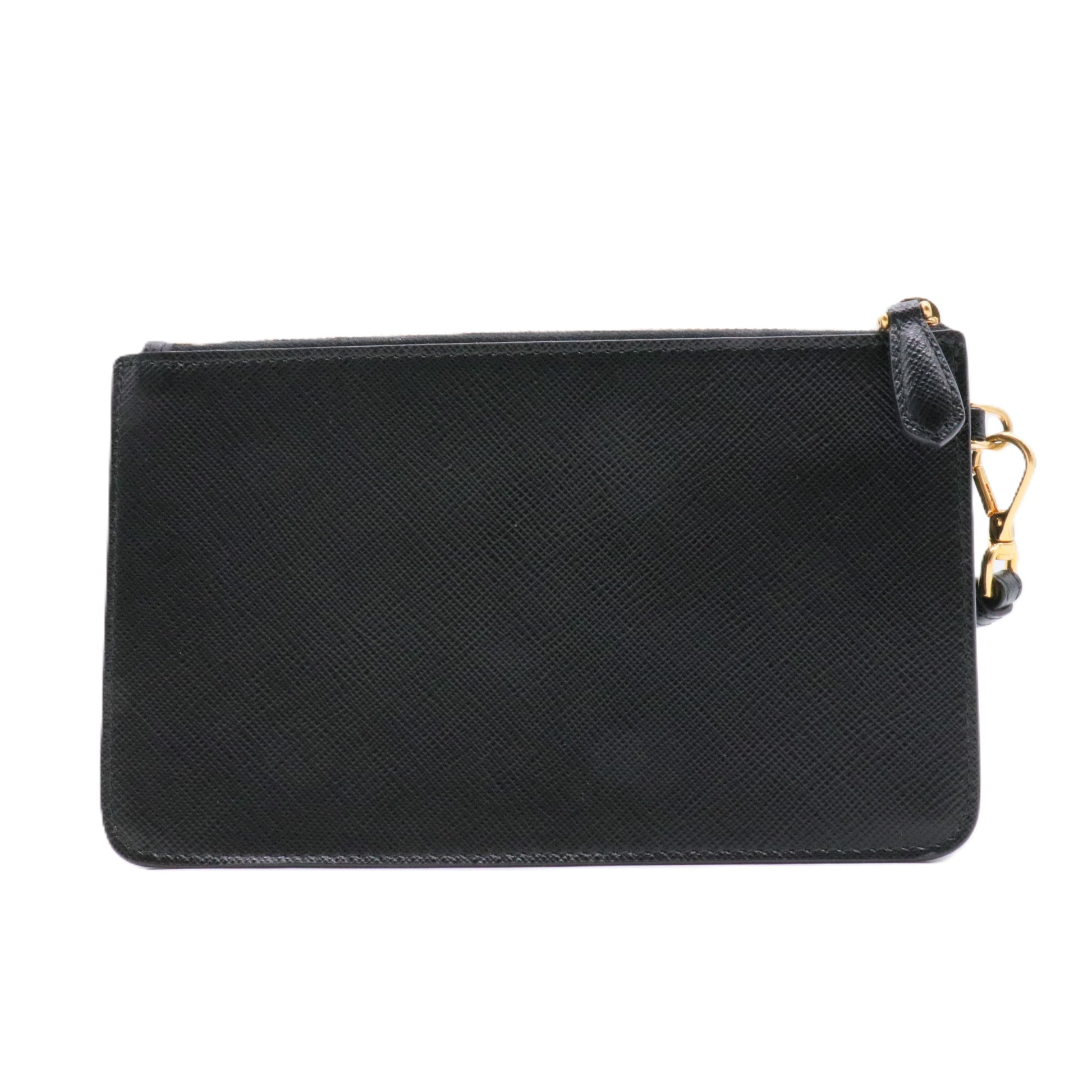 Saffiano Metal Tab Wallet Black