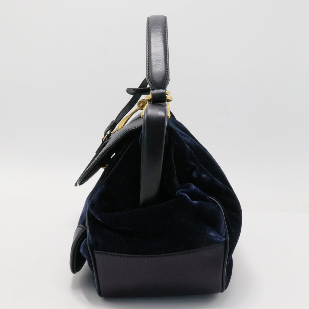 Velvet Diamante Lady Stirrup Bag