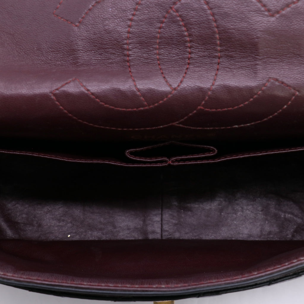 Chanel Aged Calfskin Quilted 2.55 Reissue 225 Flap BlackTwins LDZ1022