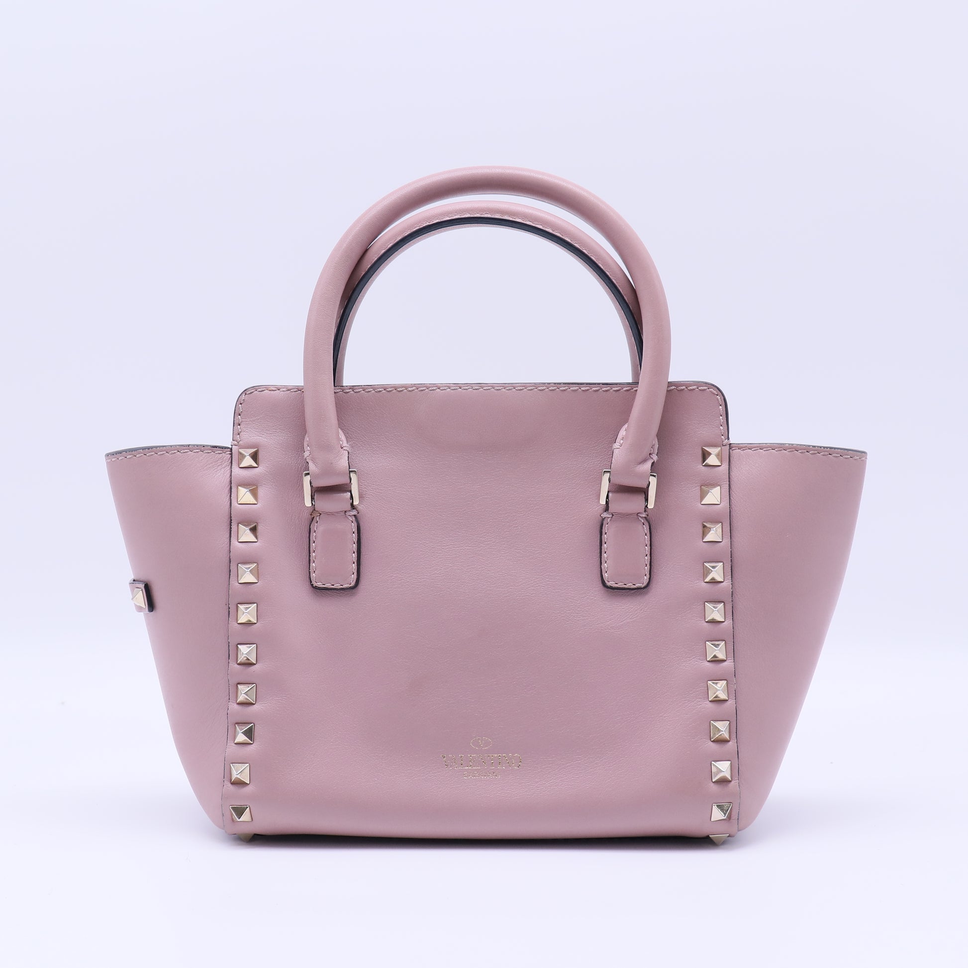 Valentino Studded Leather Handle Bag B21360