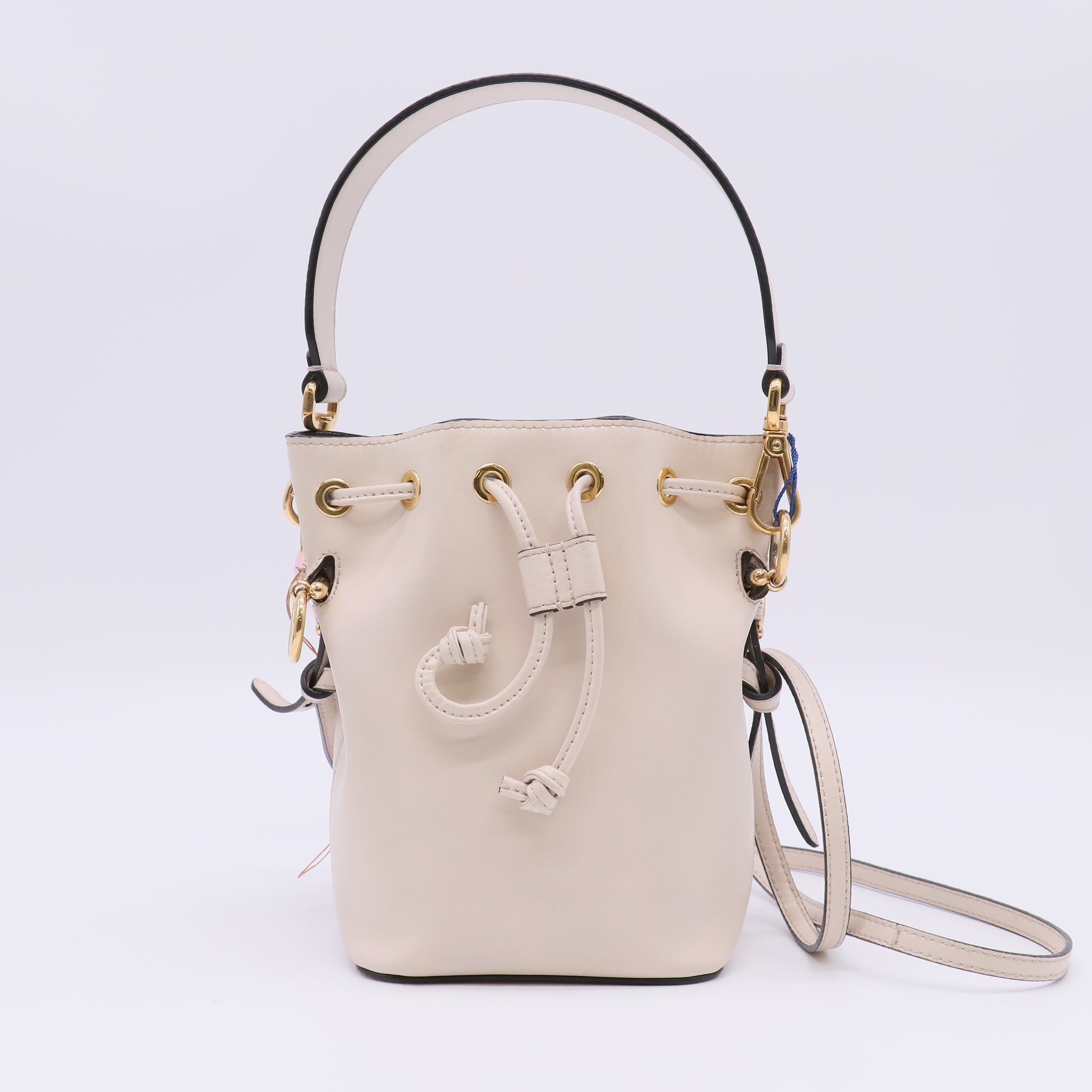 Fendi Vitello Cruise F is Fendi Mini Mon Tresor Bucket Bag White Ice twins LDJ5047