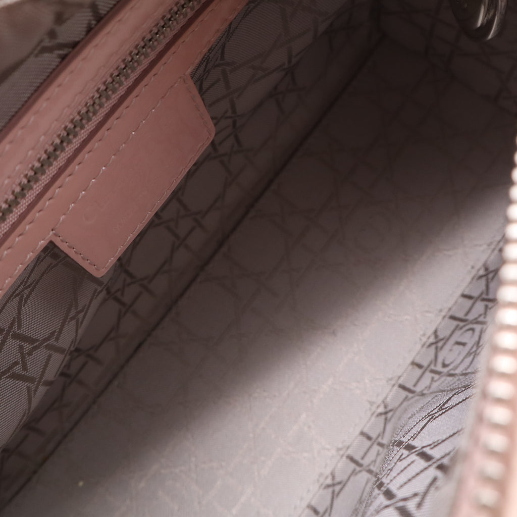 Lady Dior NM Bag Cannage Quilt Patent Medium Twins B21798