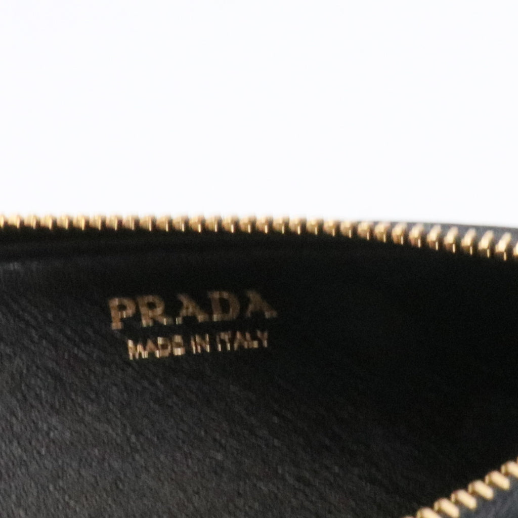 Saffiano Metal Tab Wallet Black